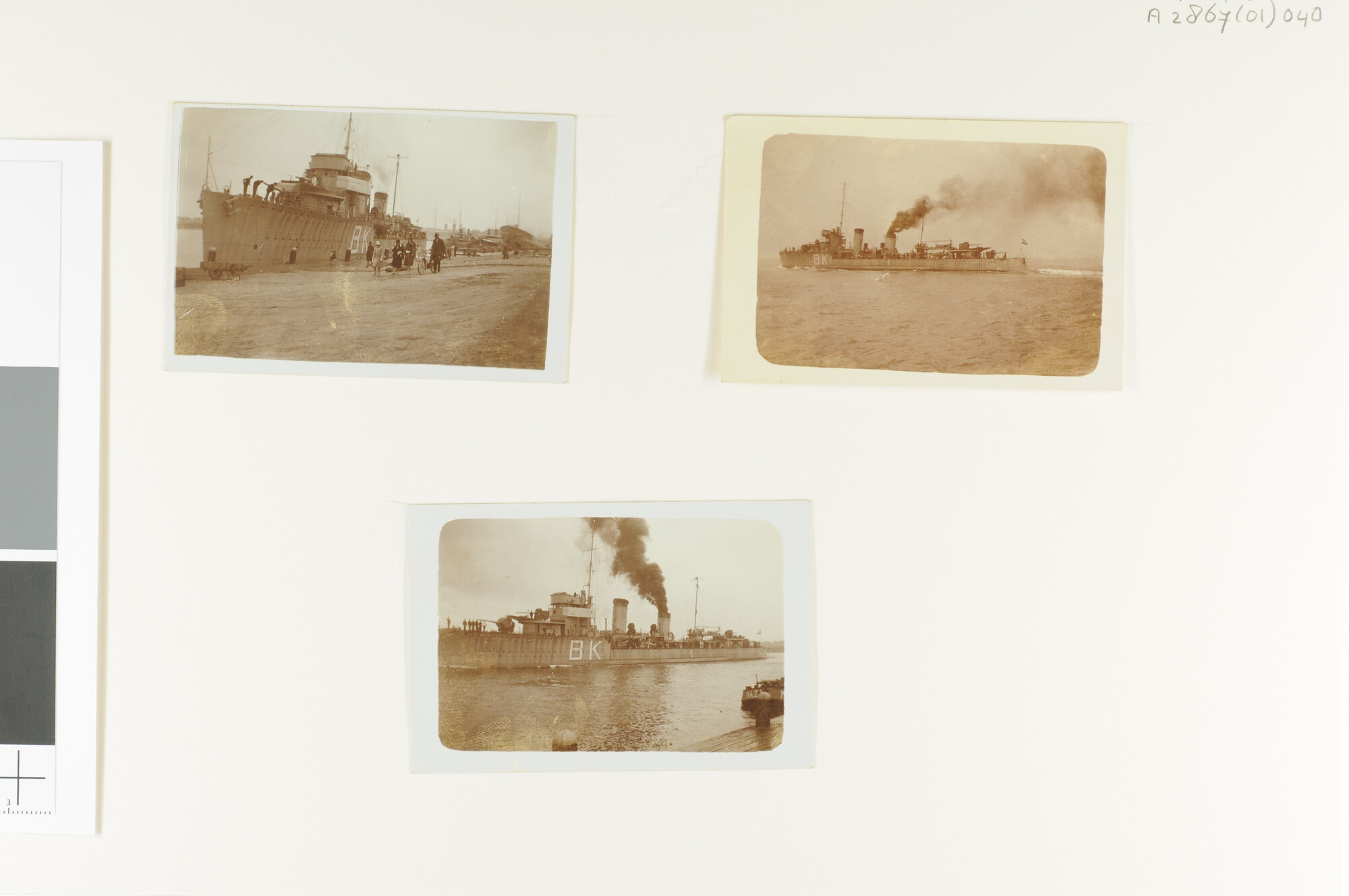 A.2867(01)040; Foto's van de proefvaart en aankomst in Den Helder van de torpedobootjager Hr.Ms. 'Banckert'; fotoreportage