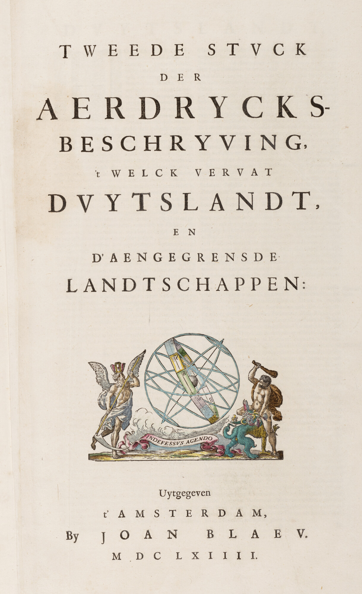 S.1034(02) [kaart 001]; Titelpagina van het tweede deel van de Grooten Atlas van Joan Blaeu; titelpagina