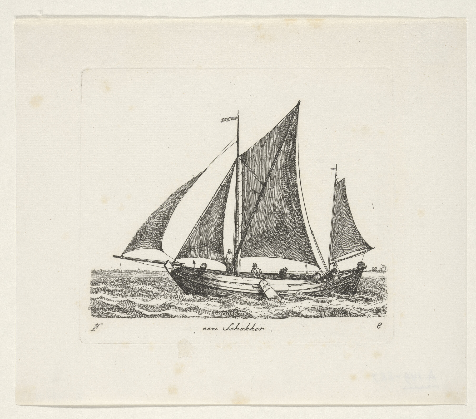 A.0149(0142); Prent van een schokker; prent