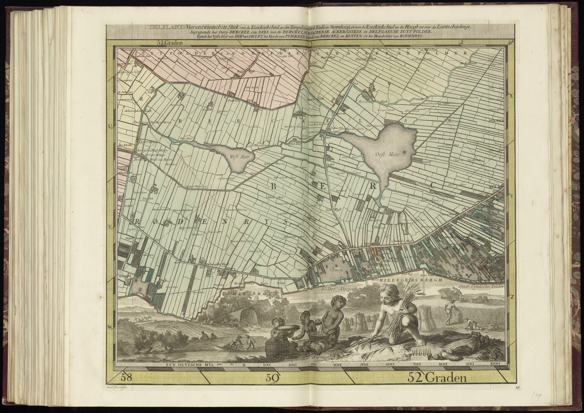 B.0032(029) [kaart 082]; Kaart van de polders ten noorden van Berkel en Rodenrijs; kaart