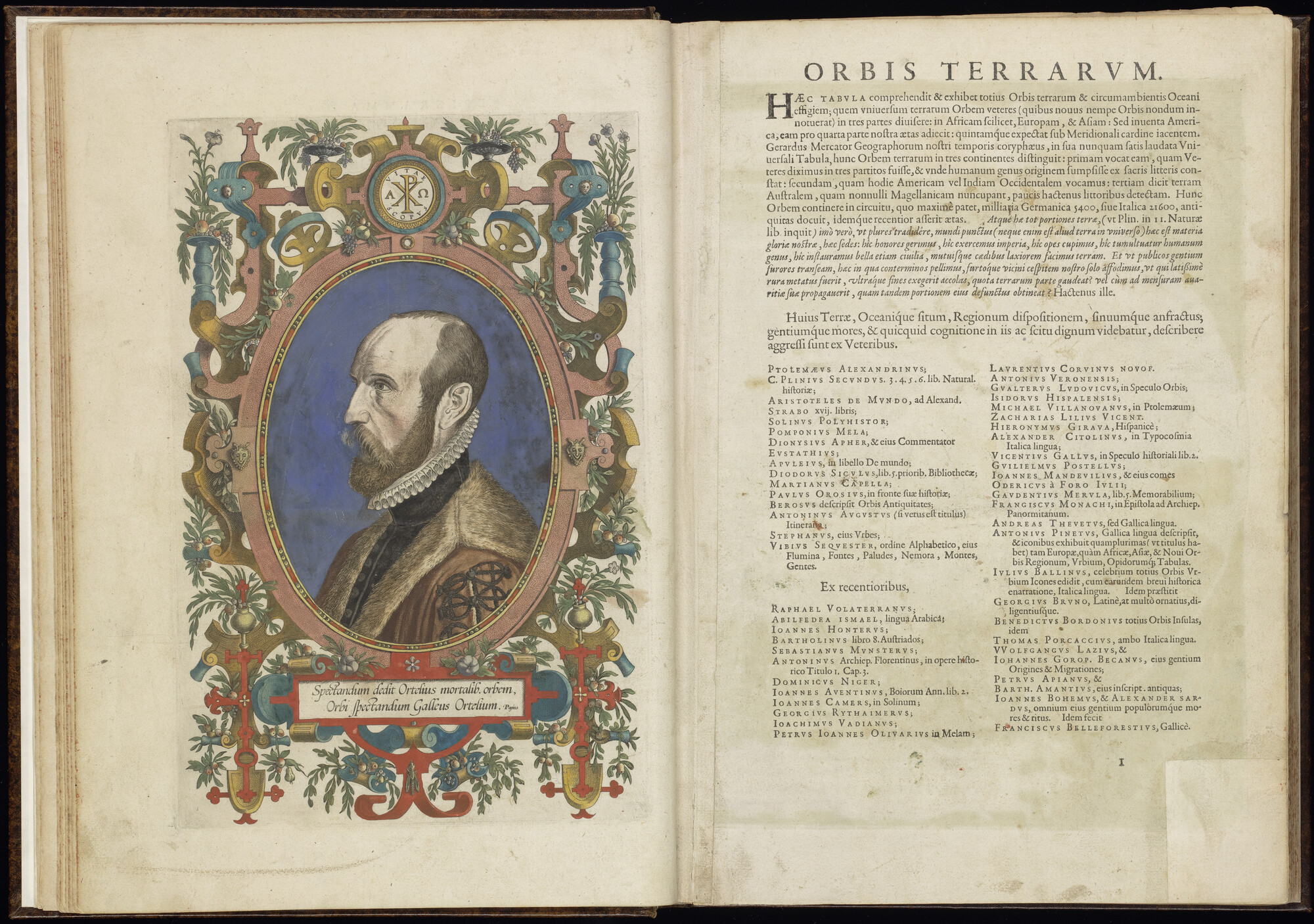 A.0145(042) [kaart 002]; Portret van Abraham Ortelius; kaart