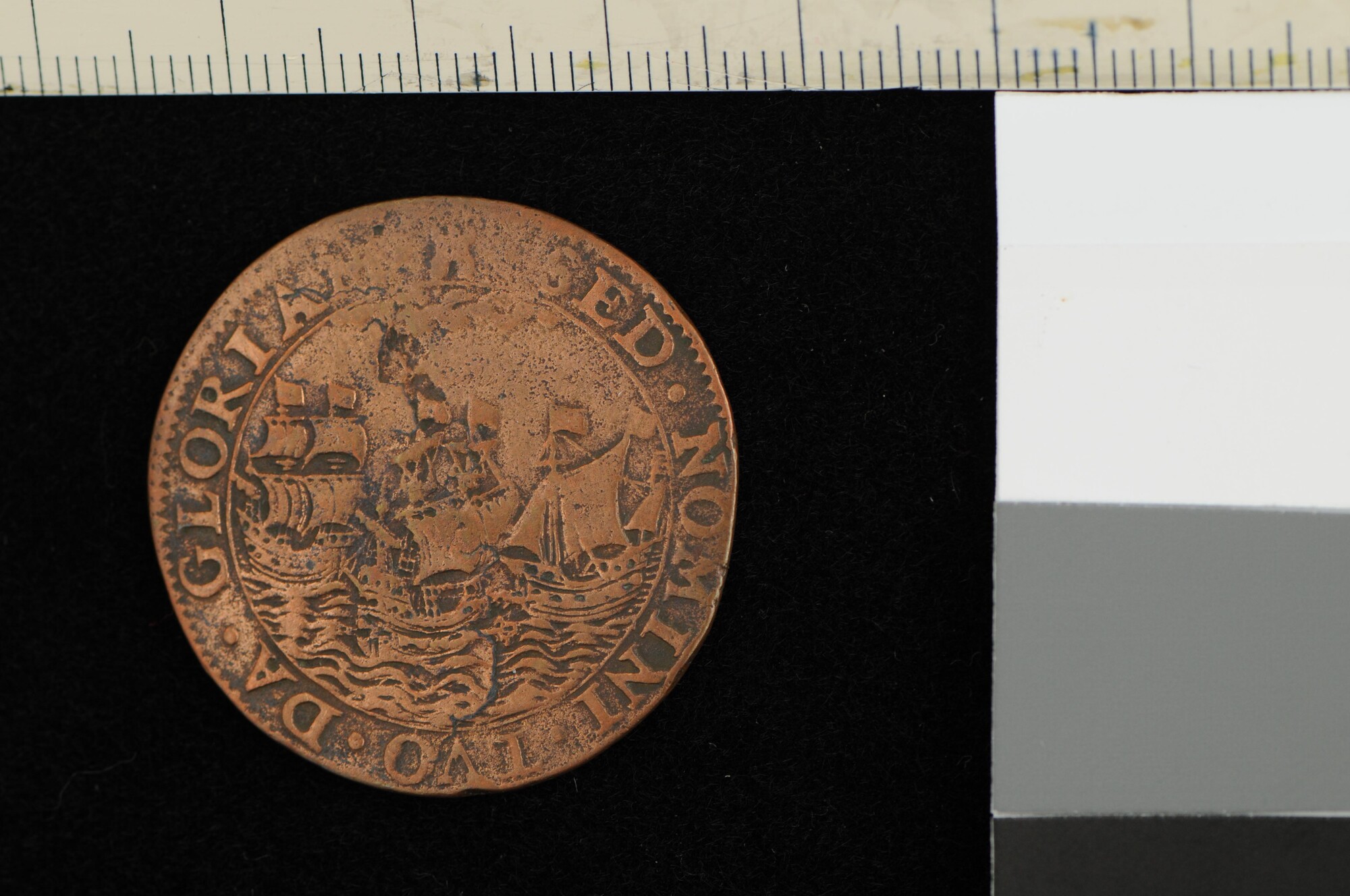A.0023(032); Rekenpenning  van Zeeland op de overwinning op de Spaanse Armada, 1589; jeton