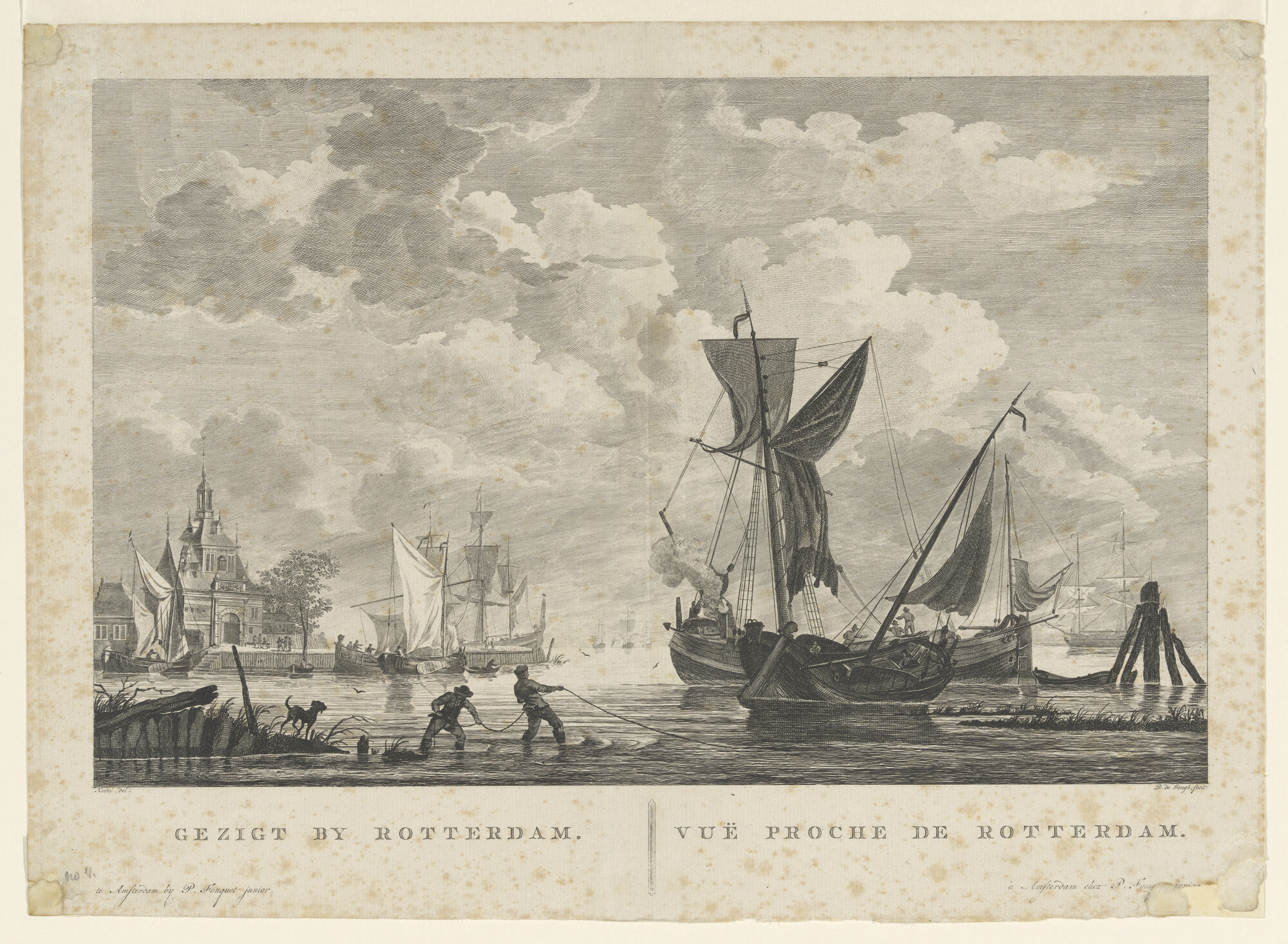 A.0149(0721); Gezicht op Rotterdam; prent