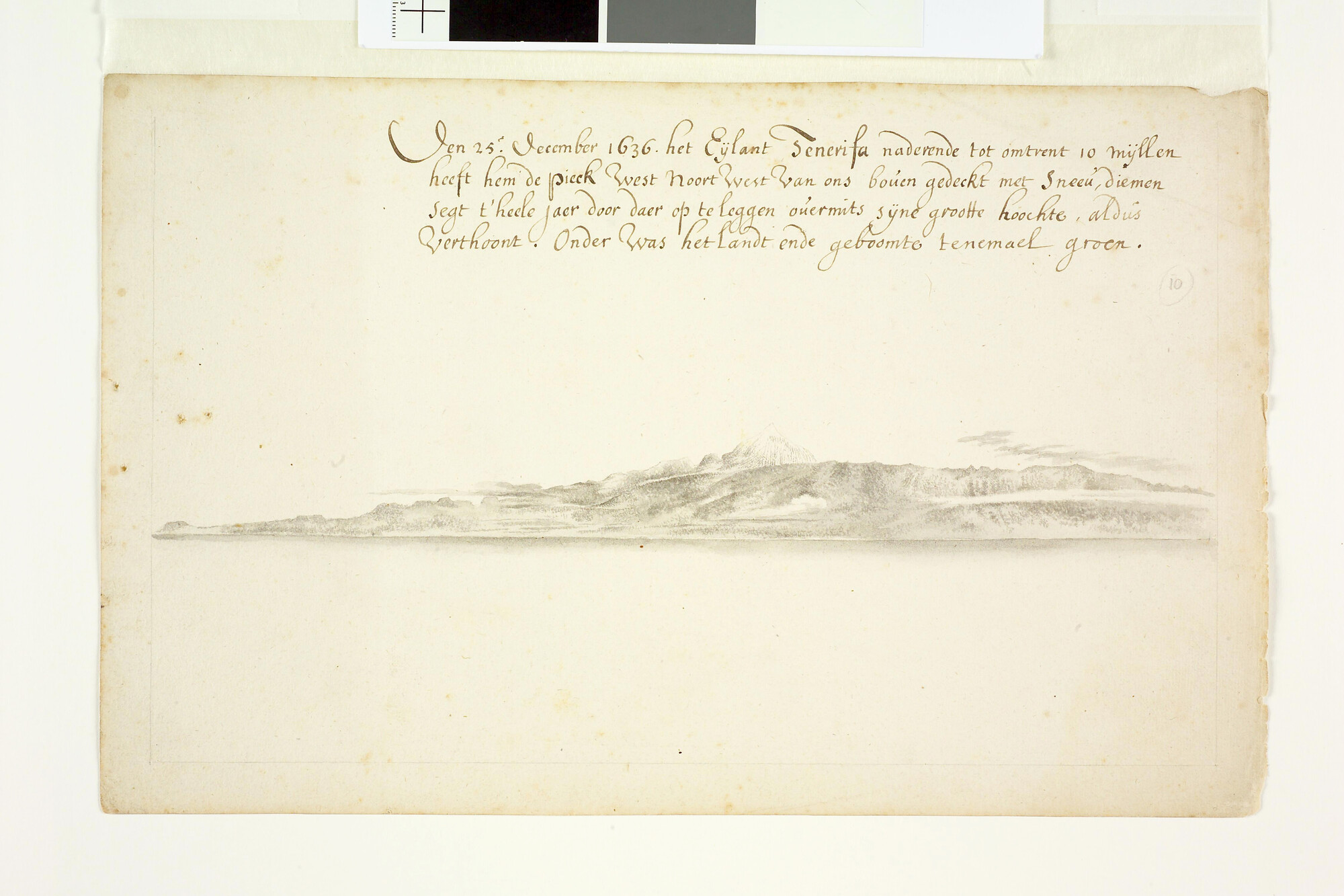 A.3457(10); Landverkenning van Tenerife; tekening