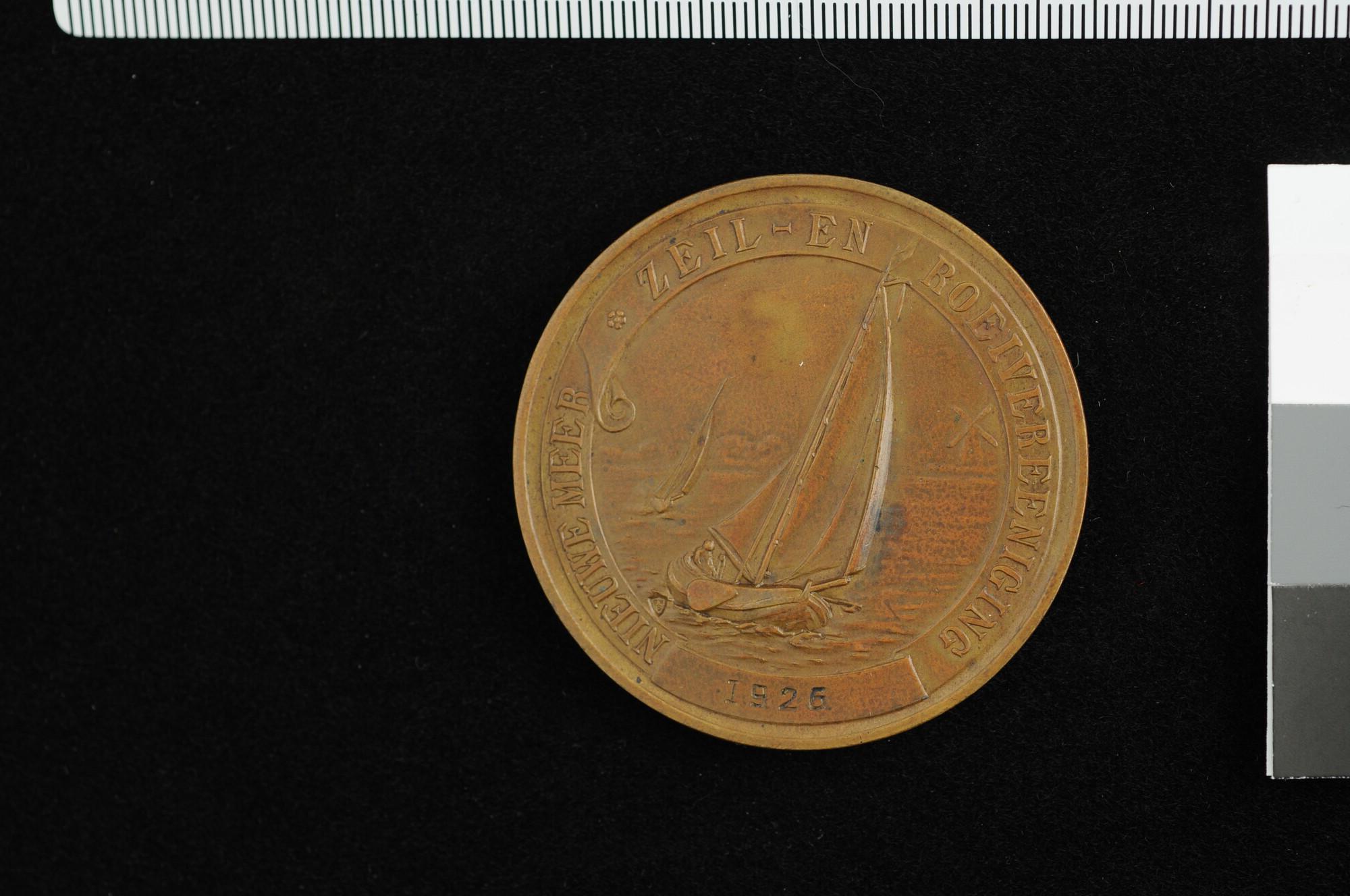 A.5447(01); Prijspenning van de Zeil- en Roeivereeniging Nieuwe Meer, 1926; penning