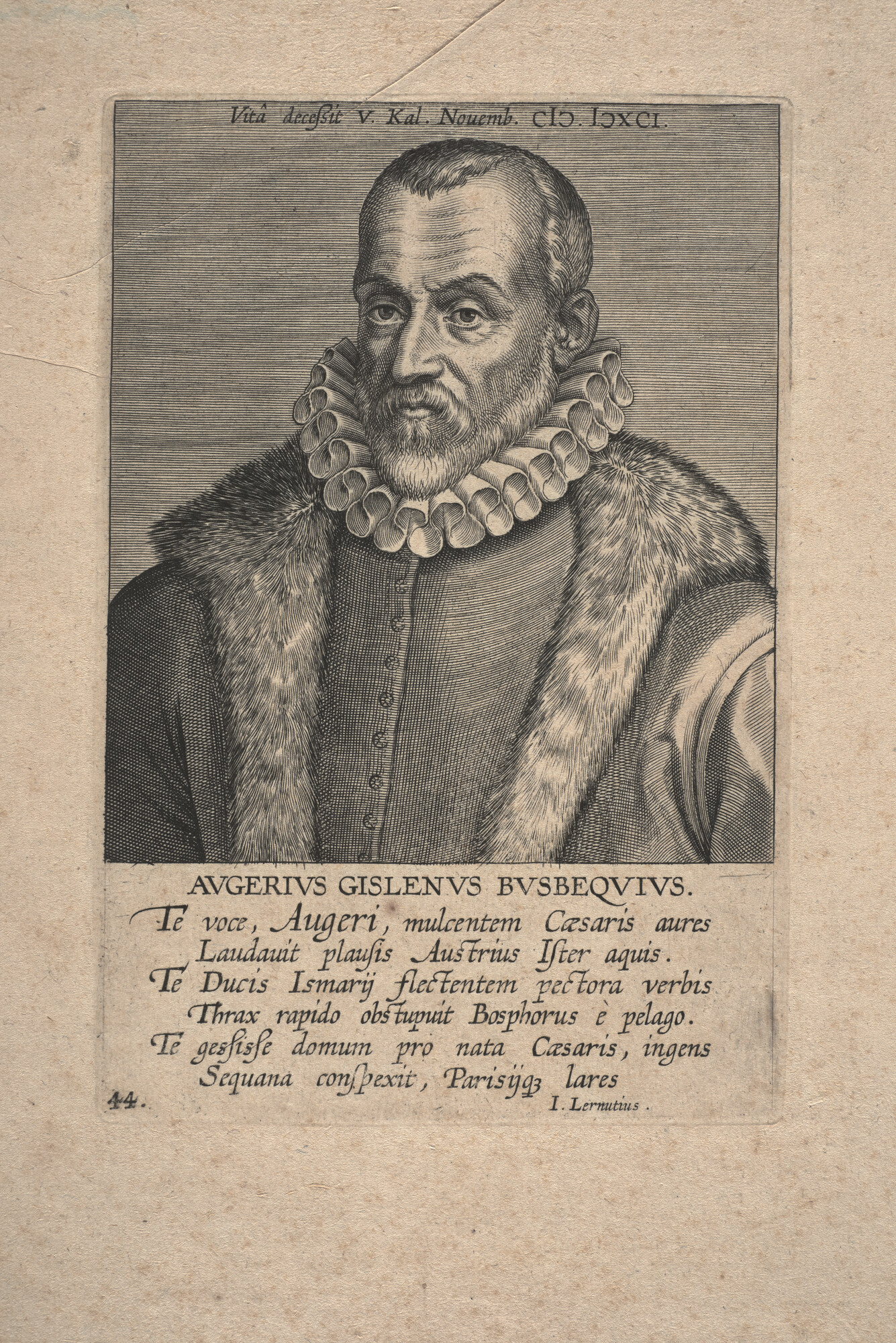 A.0075(072); Portret van Augerius Gislenus Busbequius; prent