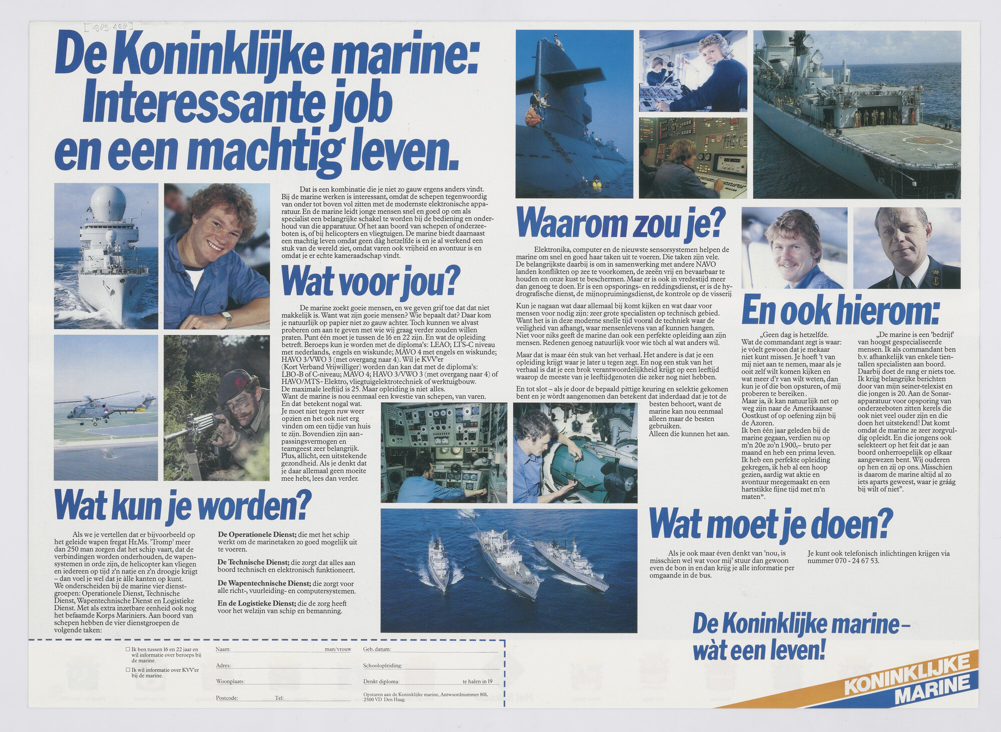 1989.0428; Wervingsaffiche van de Koninklijke Marine; affiche
