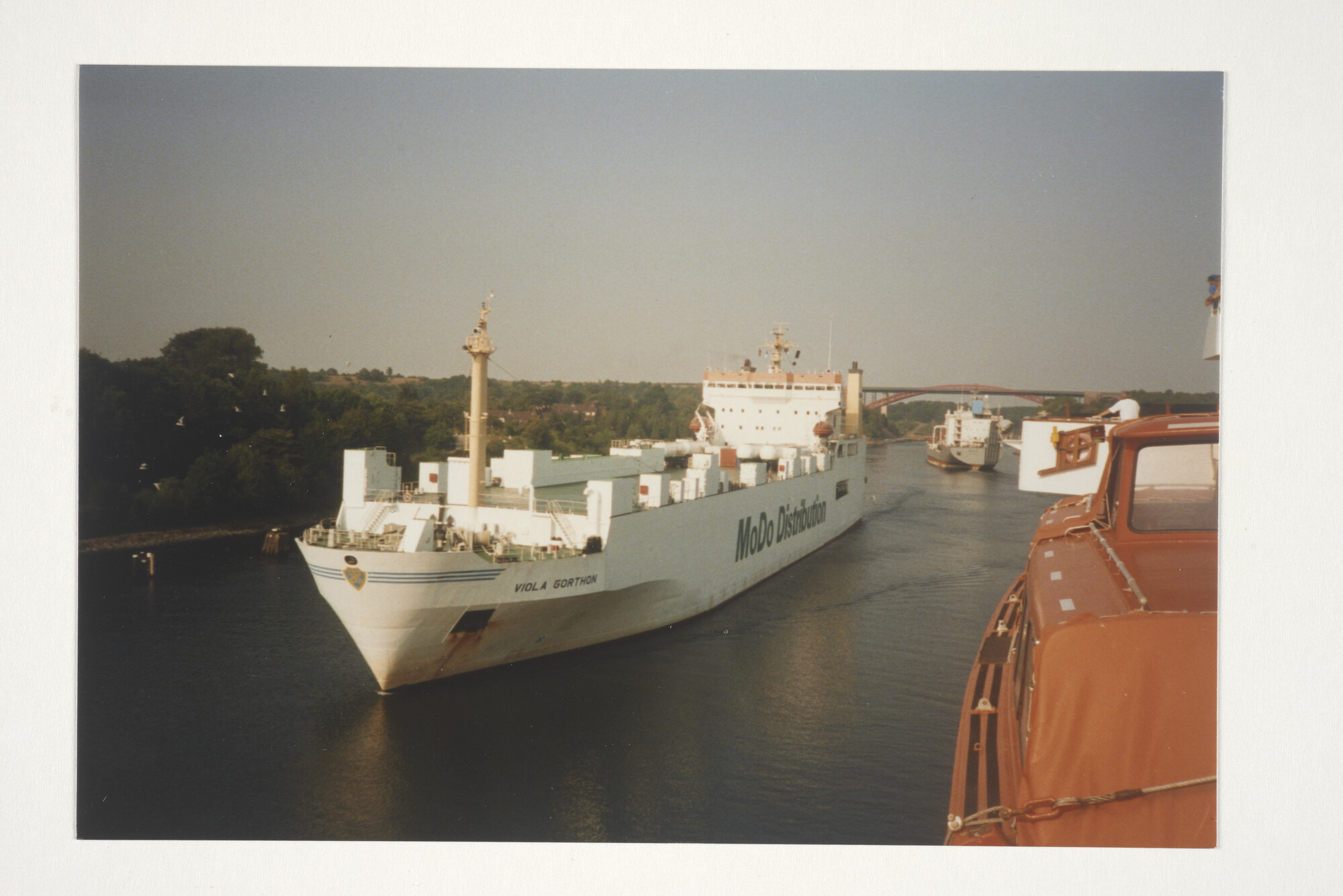 2000.0905; Kleurenfoto van het Zweedse containerschip ms. Viola Gorthon van de Gorthon [...]; foto