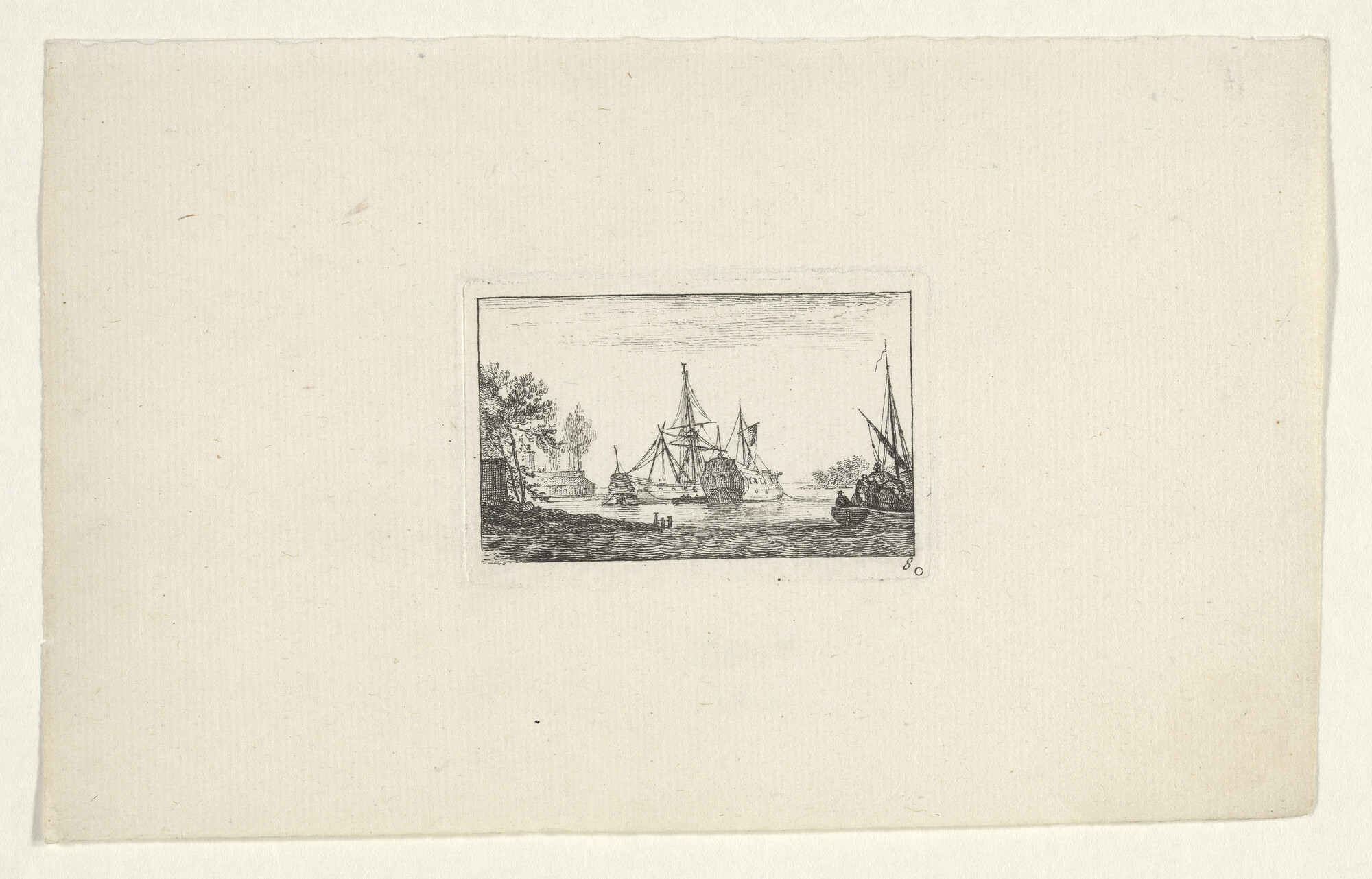 A.0132(02)12-08; Uit de serie 'Diverses manoeuvres des V.aux', Cahier VI, nummer 8; prent