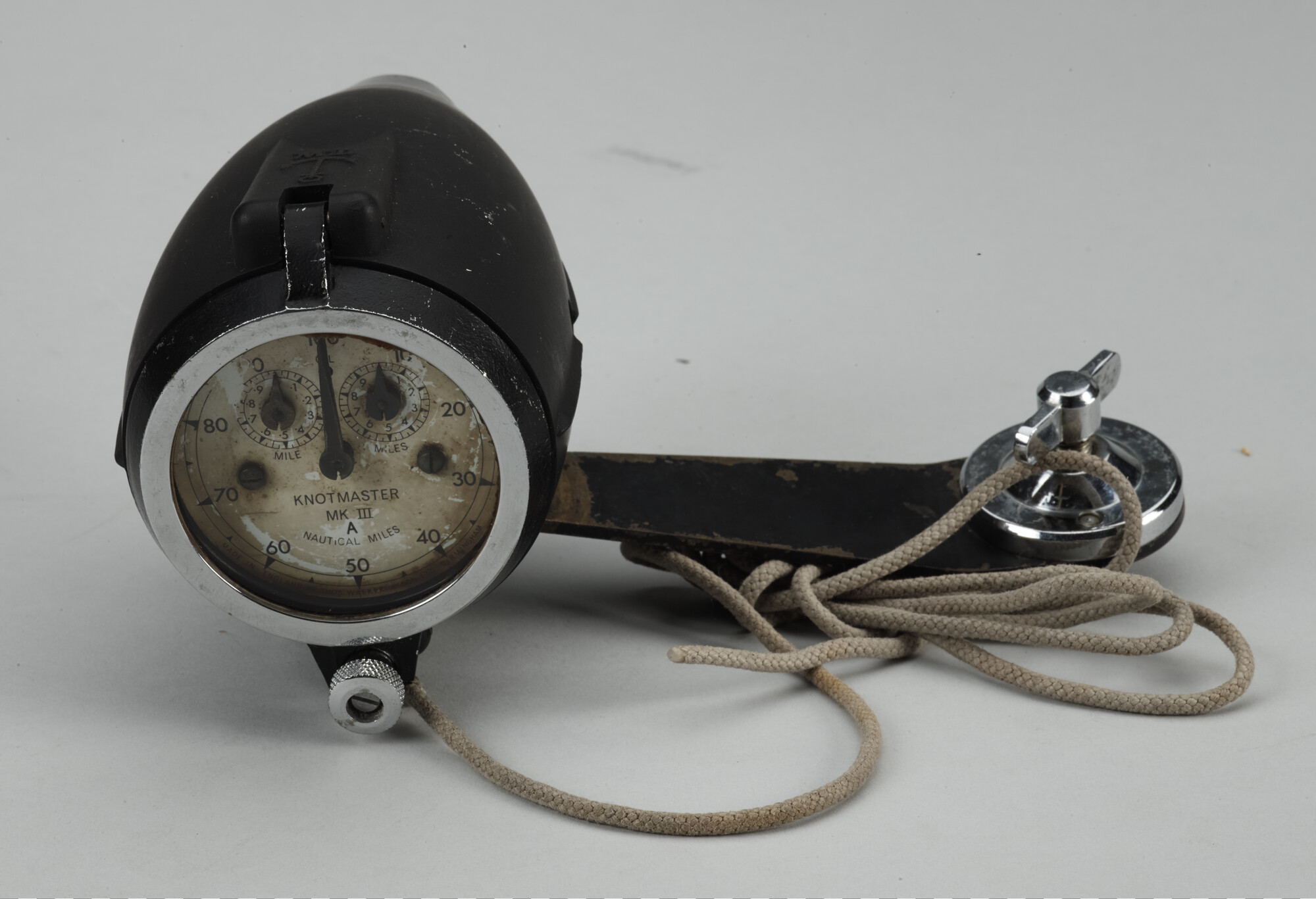 2019.1055-07; Patentlog "Knotmaster" mkIII A door Thomas Walker & Son. Onderdeel van de uitrusting gebruikt door Herman Jansen aan boord van de Sounion; patentlog