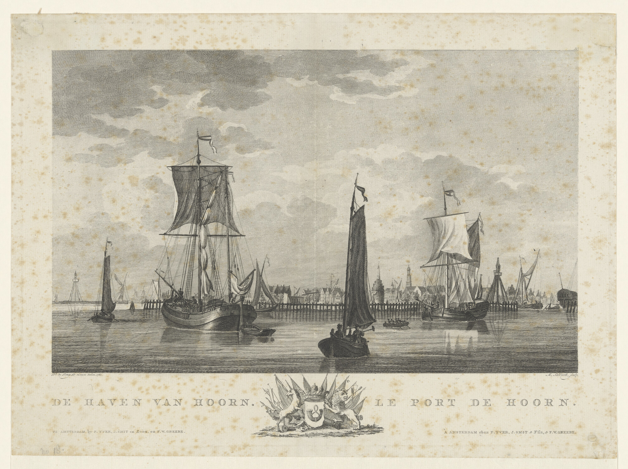 A.0149(0728); De haven van Hoorn; prent