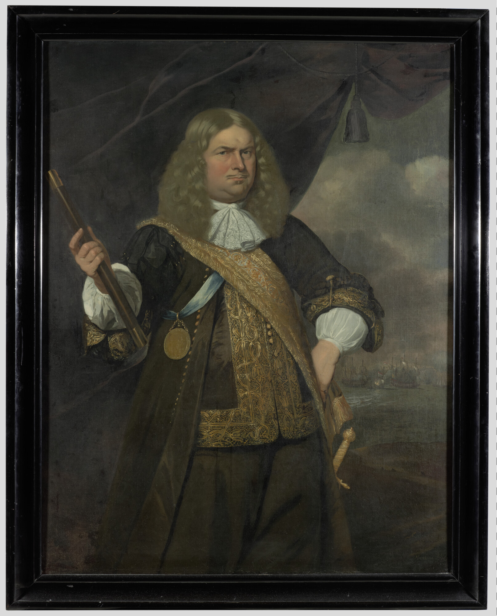 A.3864; Portret van luitenant-admiraal Adriaen Banckert; schilderij