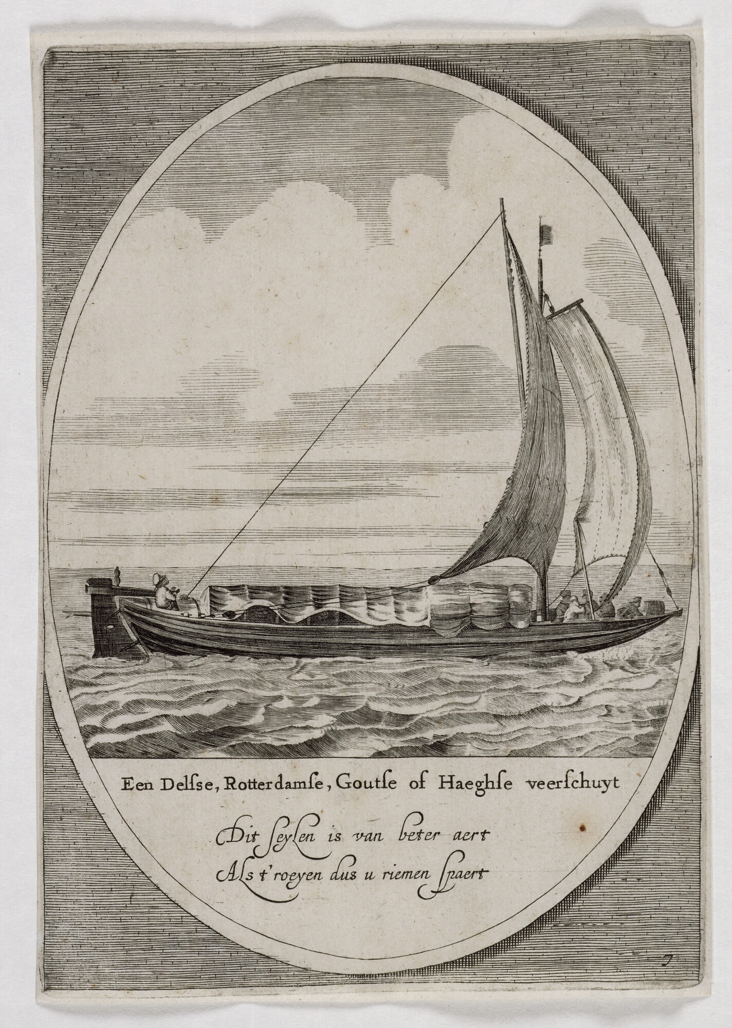 A.0149(0257); Prent van een veerschuit; prent