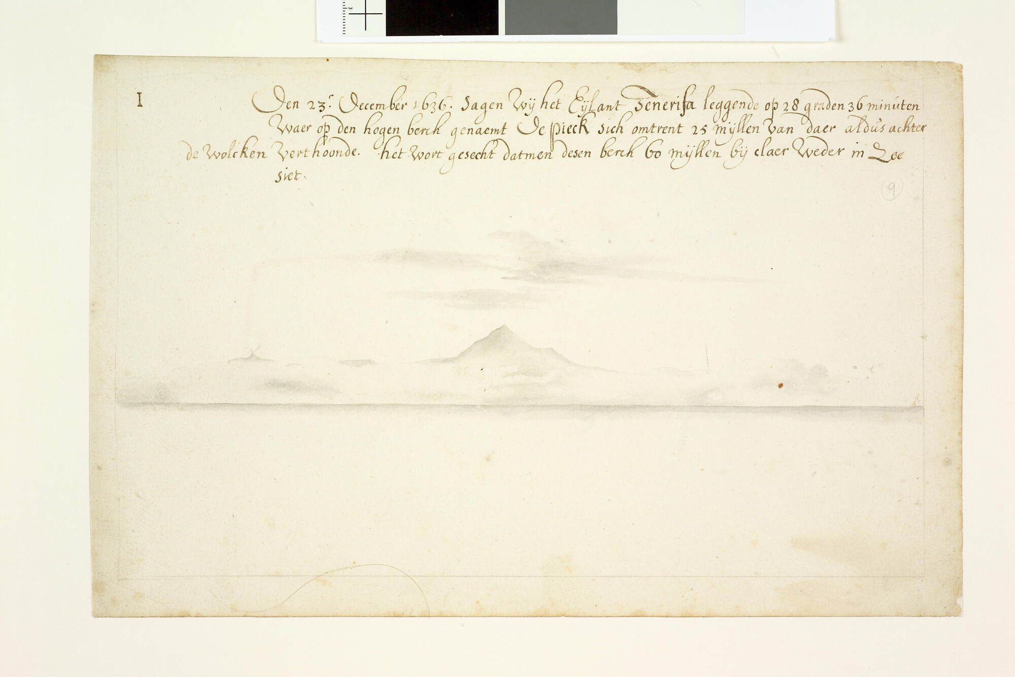 A.3457(09); Landverkenning van Tenerife; tekening