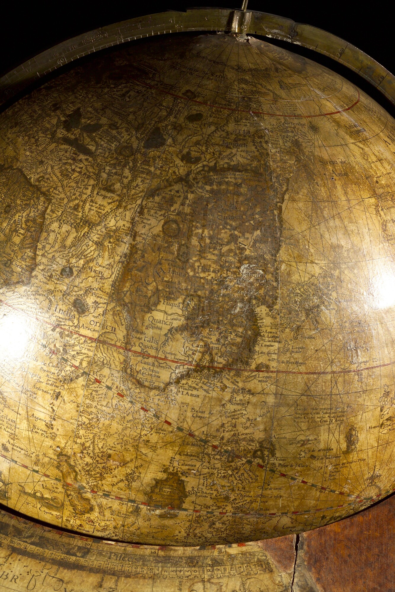 A.1140; Aardglobe van 52,5 cm doorsnede door Jacob Floris van Langren, 1589; globe