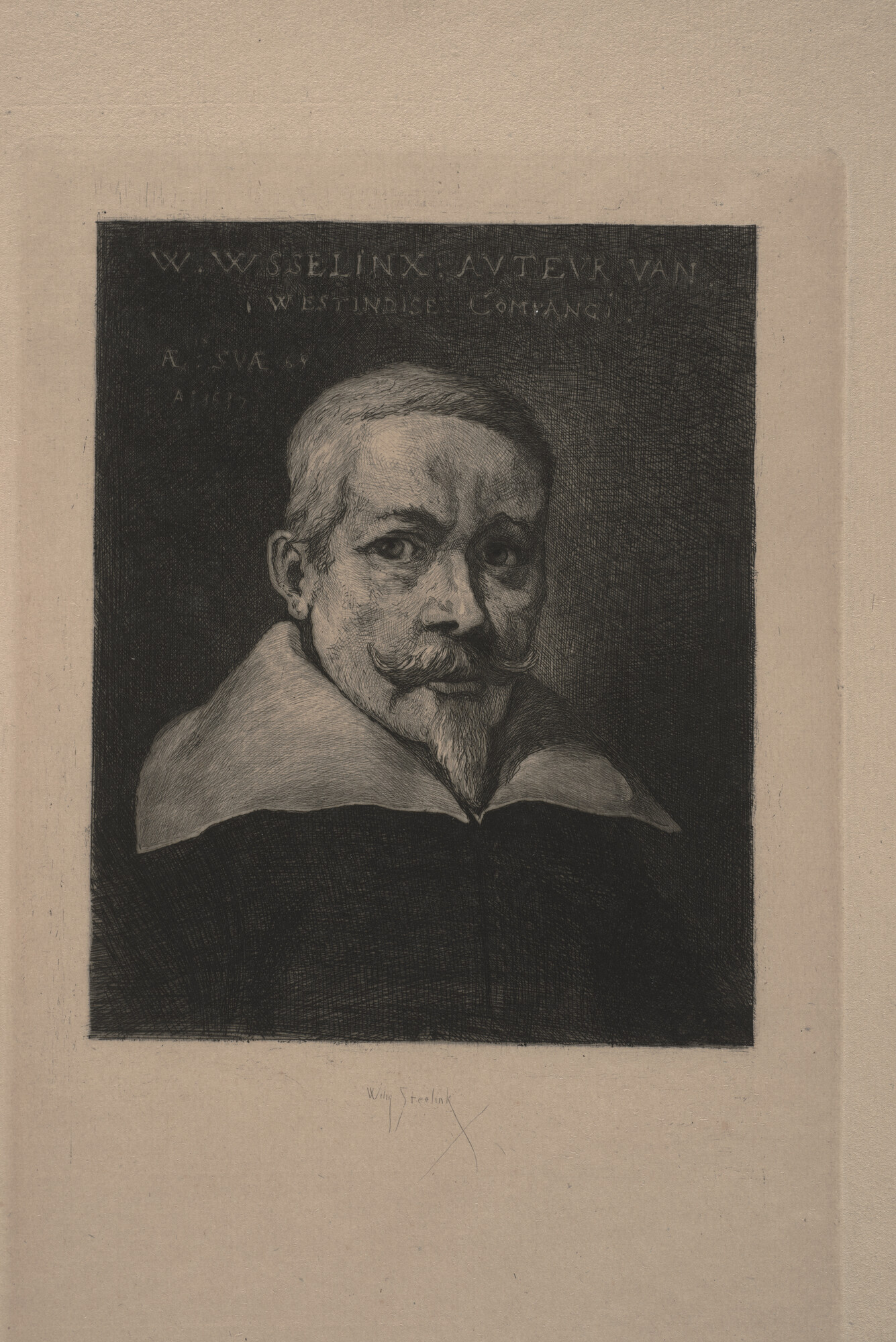A.0075(124); Portret van Willem Usselinx; prent