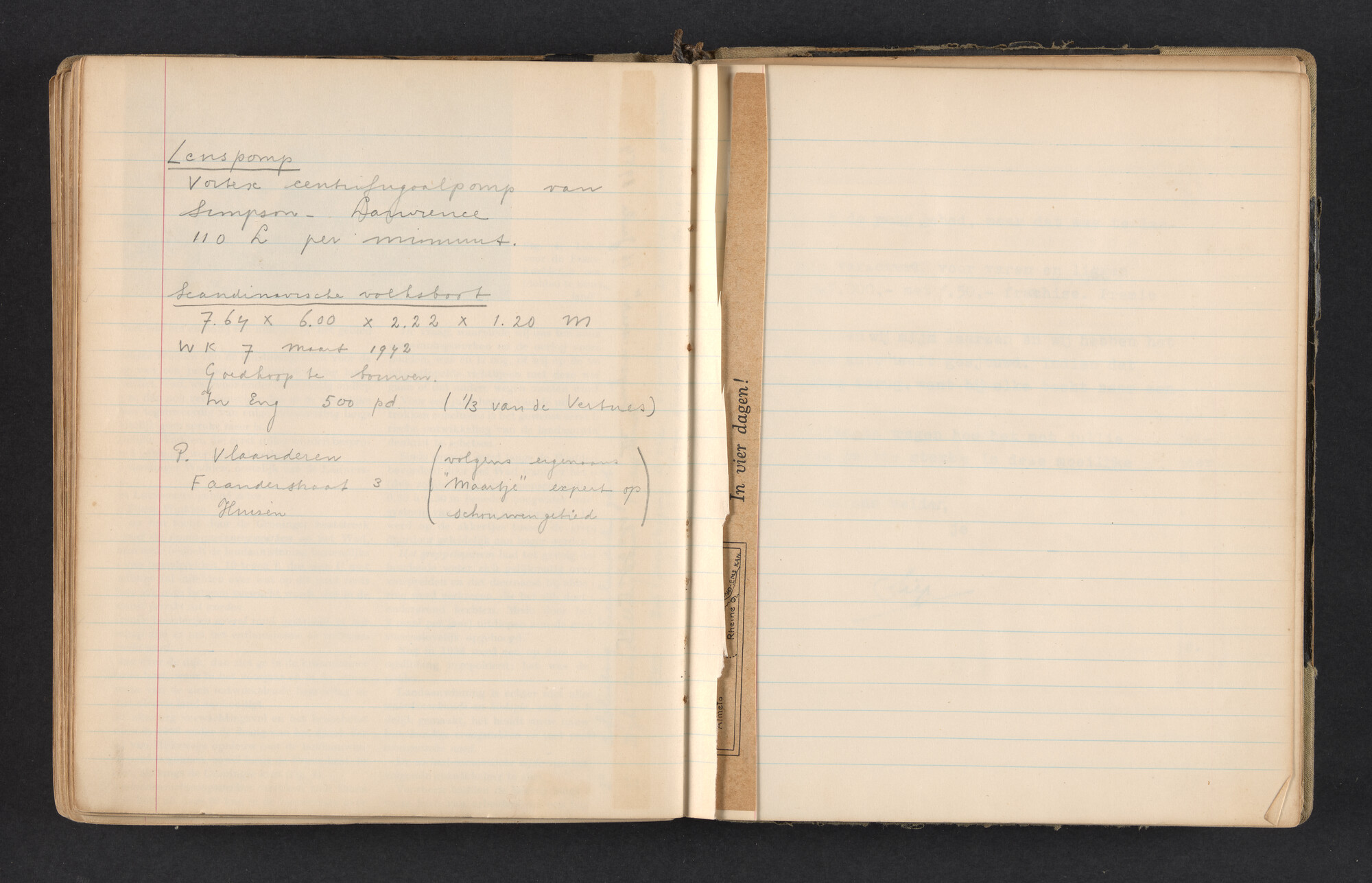 2017.0791; Logboek c.q. fotoalbum van reizen met zeeschouw Grutto in Nederland, 1952-1954; logboek