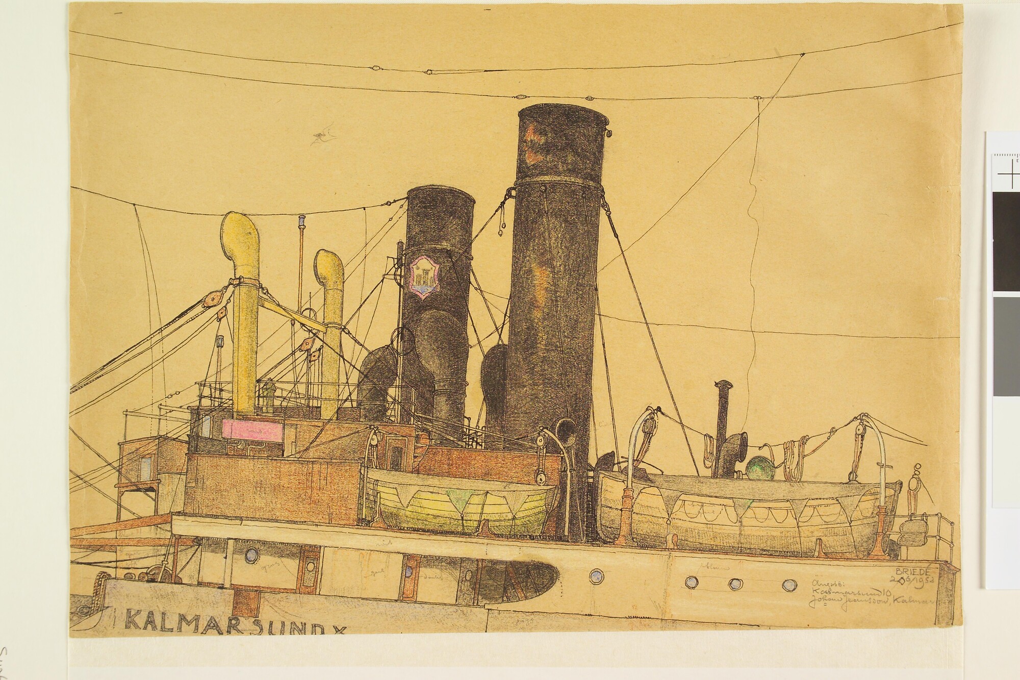 S.4364(02); Het ss. 'Kalmar Sund X'; tekening