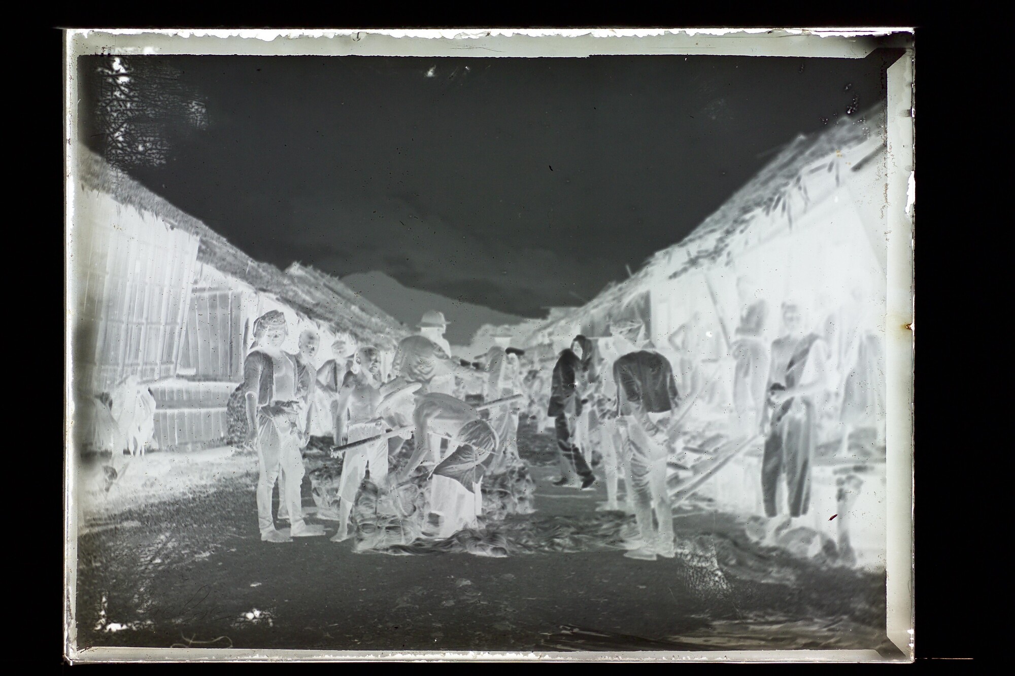 S.3319(163)a; Pasar op het eiland Soloe; negatief