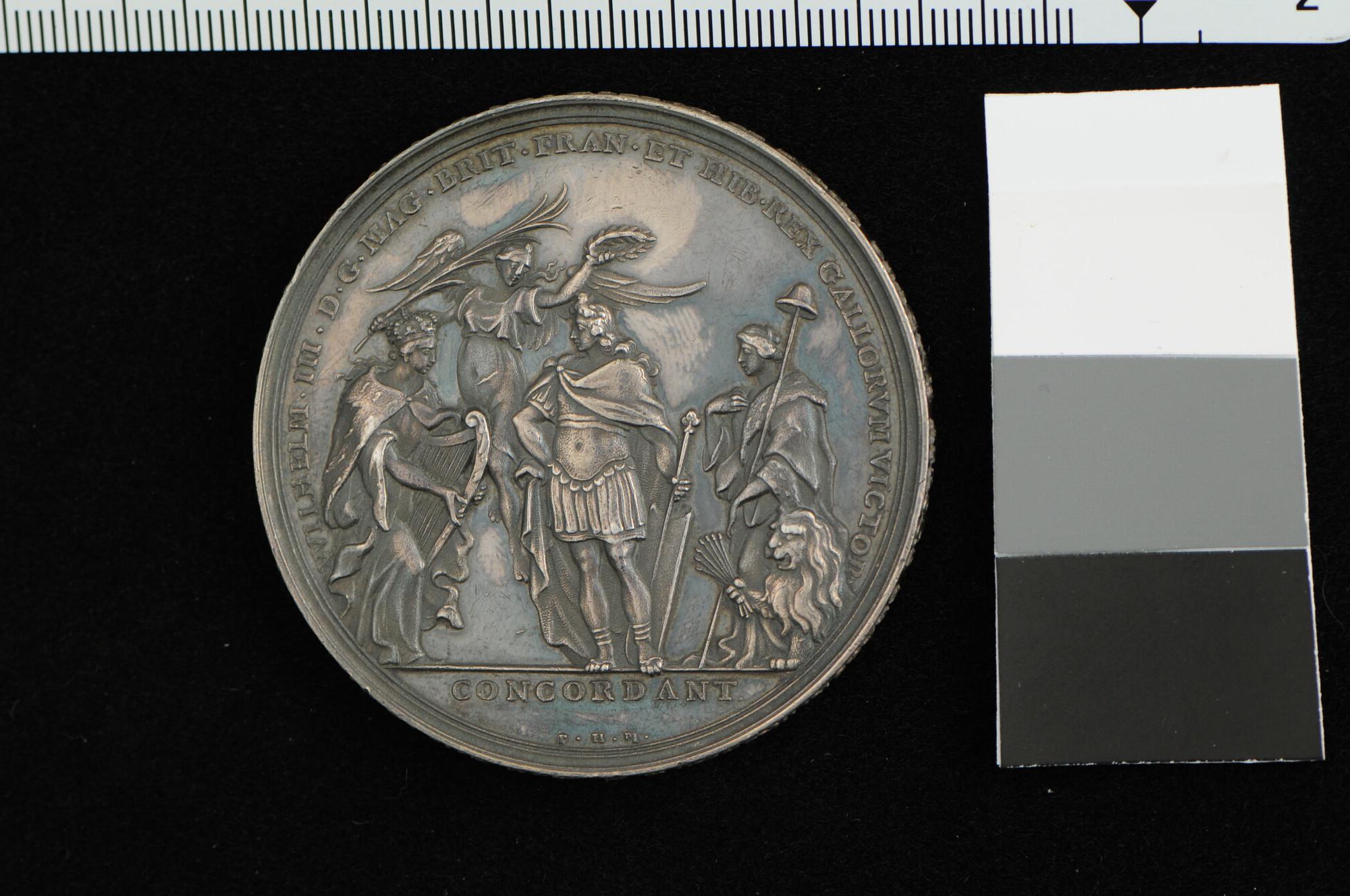 A.0250(04); Penning op de zeeslag bij Kaap La Hogue, 1692; penning