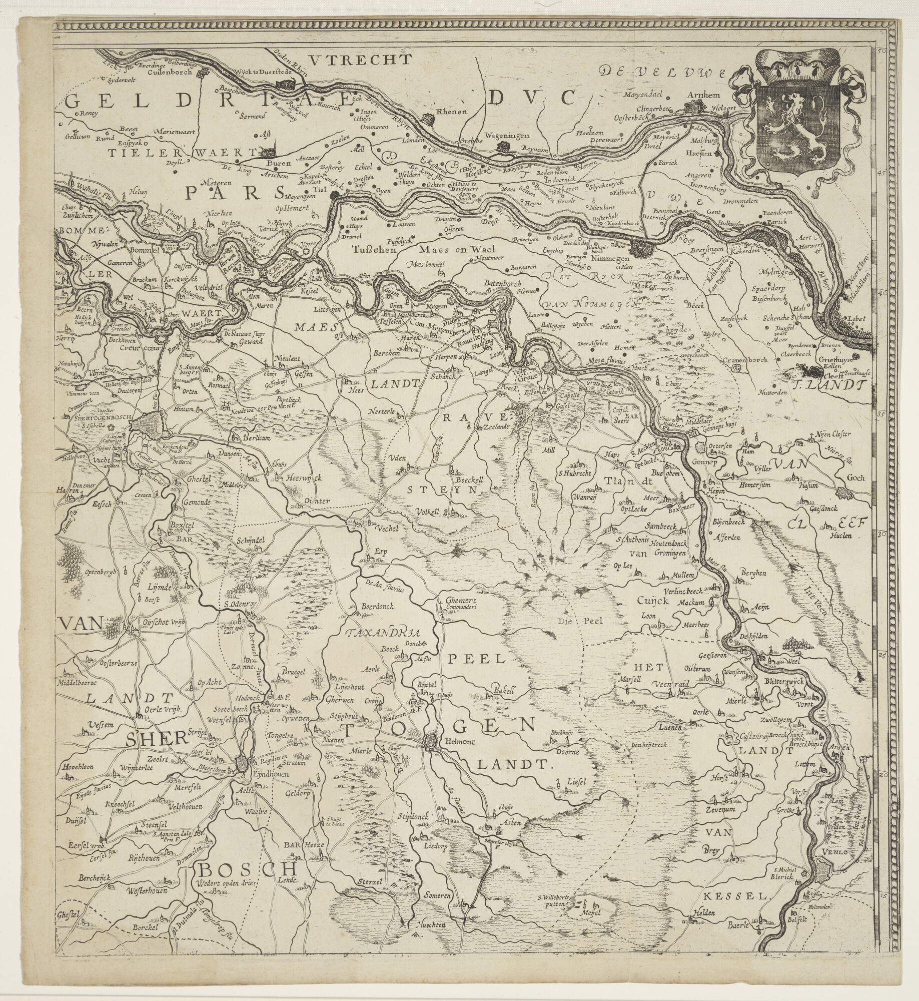 A.0145(213)02; Wandkaart in vier losse bladen van het hertogdom Brabant; landkaart