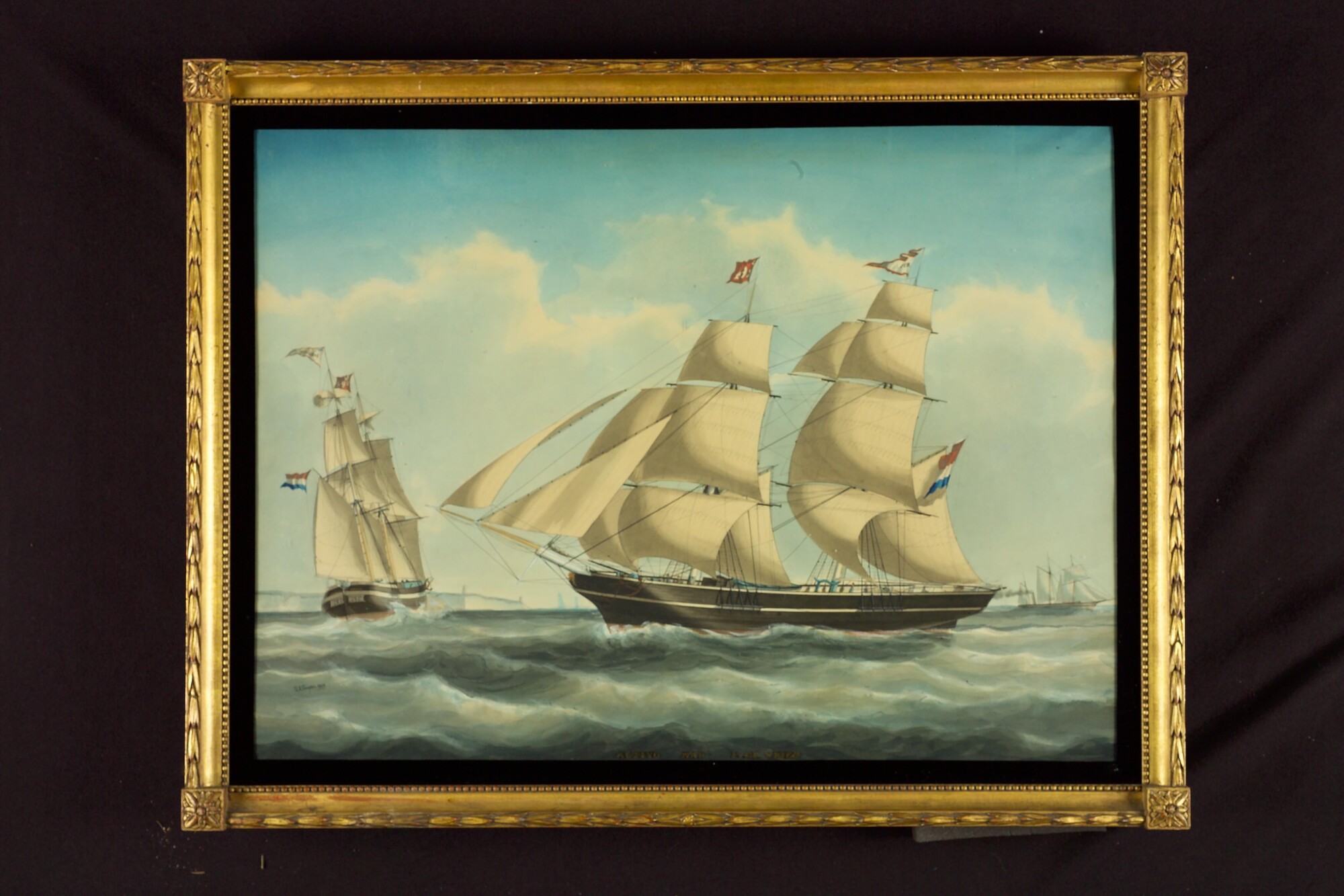 A.4311(01); Het brikschip Activo en het schip Snelheid; tekening