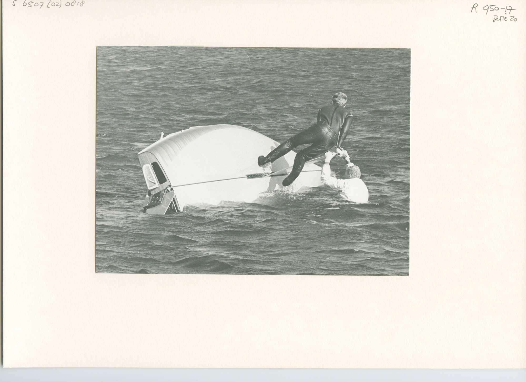 S.6507(02)0818.02; Zwart-wit foto van de FD-klasse op het Braassemermeer; foto