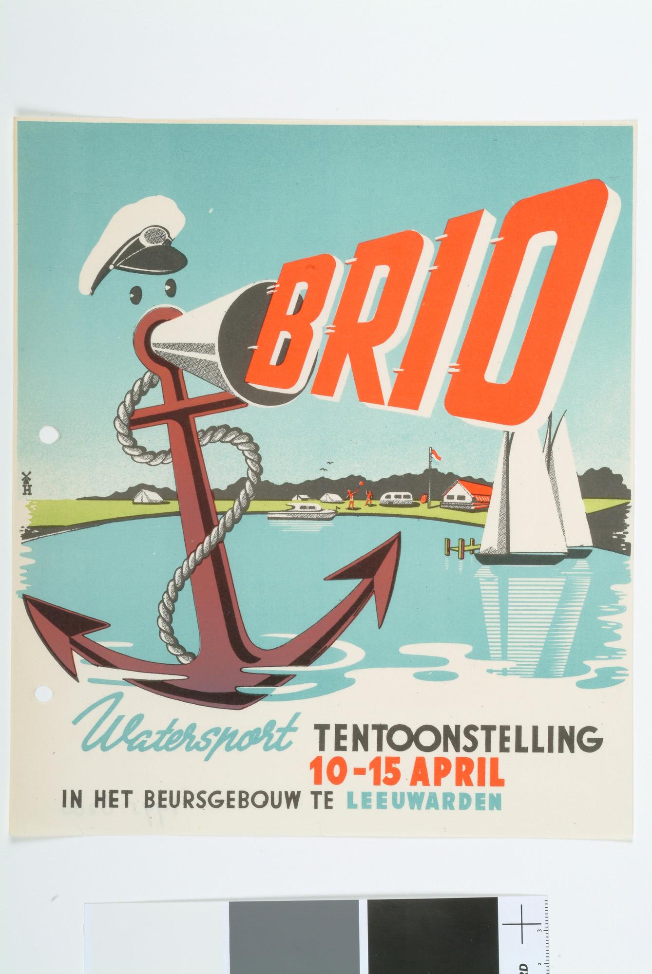 1995.6200; Affiche voor de watersporttentoonstelling 'Brio', 1954; affiche