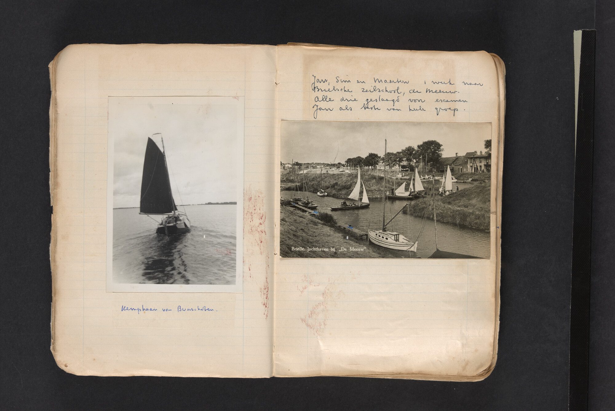 2017.0794; Logboek c.q. fotoalbum van reizen met zeeschouw Grutto in Nederland, 1961-1962; logboek