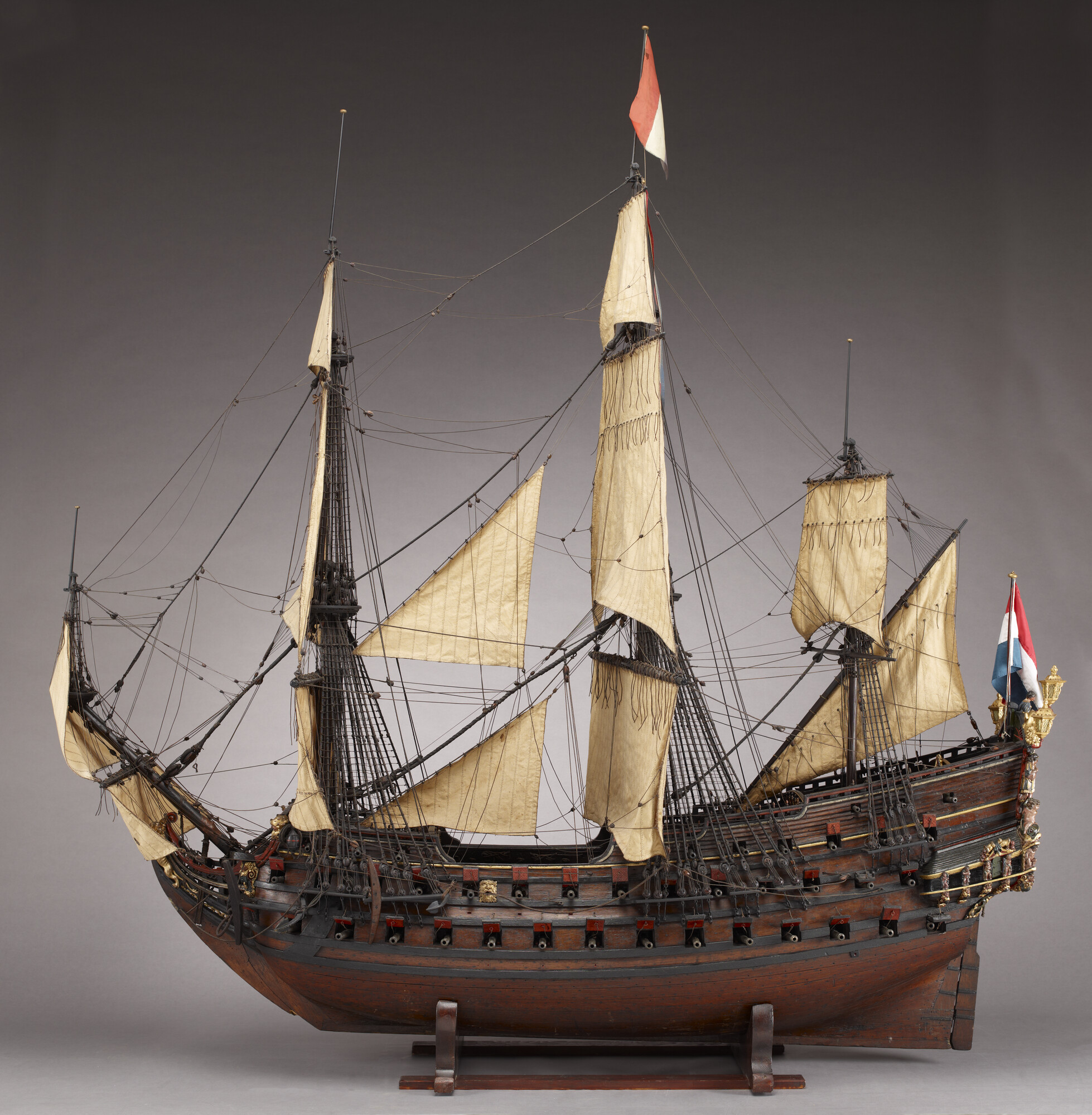 A.0115(03); Model van het oorlogsschip Hollandia; scheepsmodel