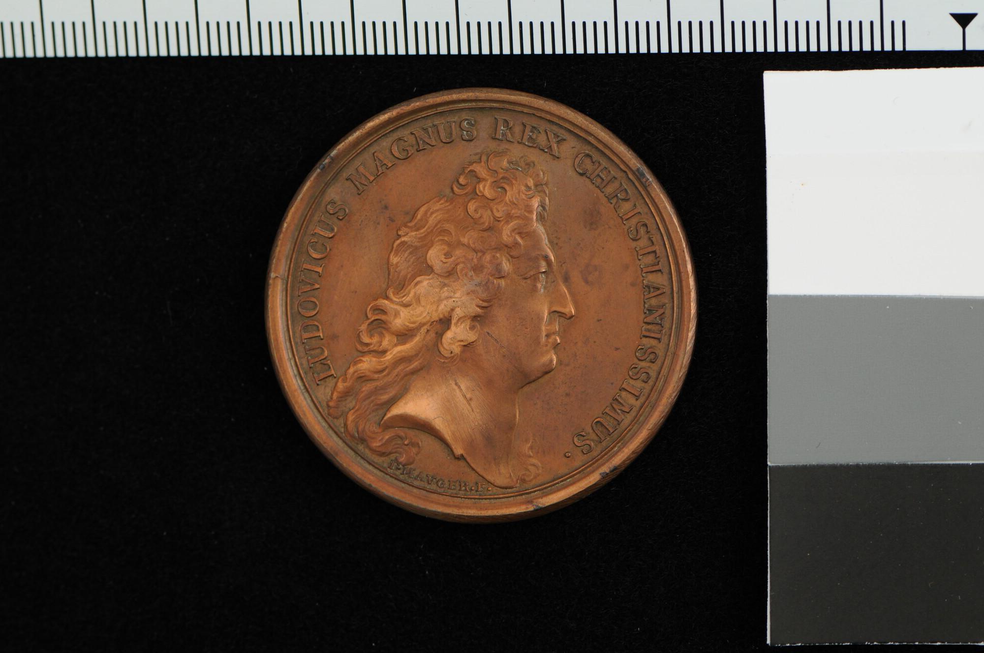 A.0041(05); Franse penning op de verovering van het eiland Tobago, 1677; penning