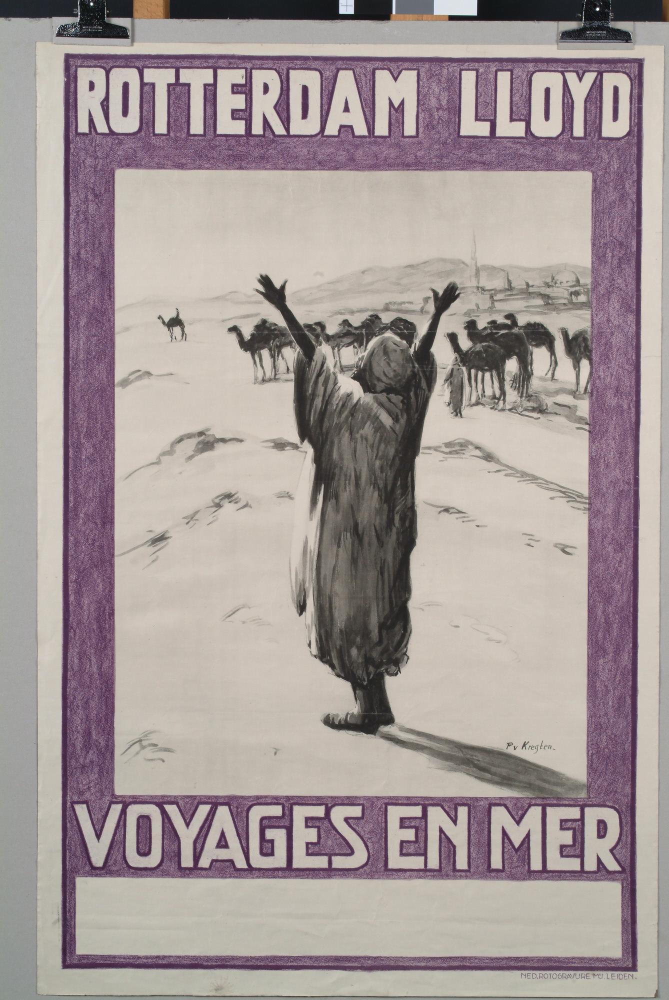 S.4294(04); 'Voyages en Mer': Affiche van de Rotterdamsche Lloyd; affiche