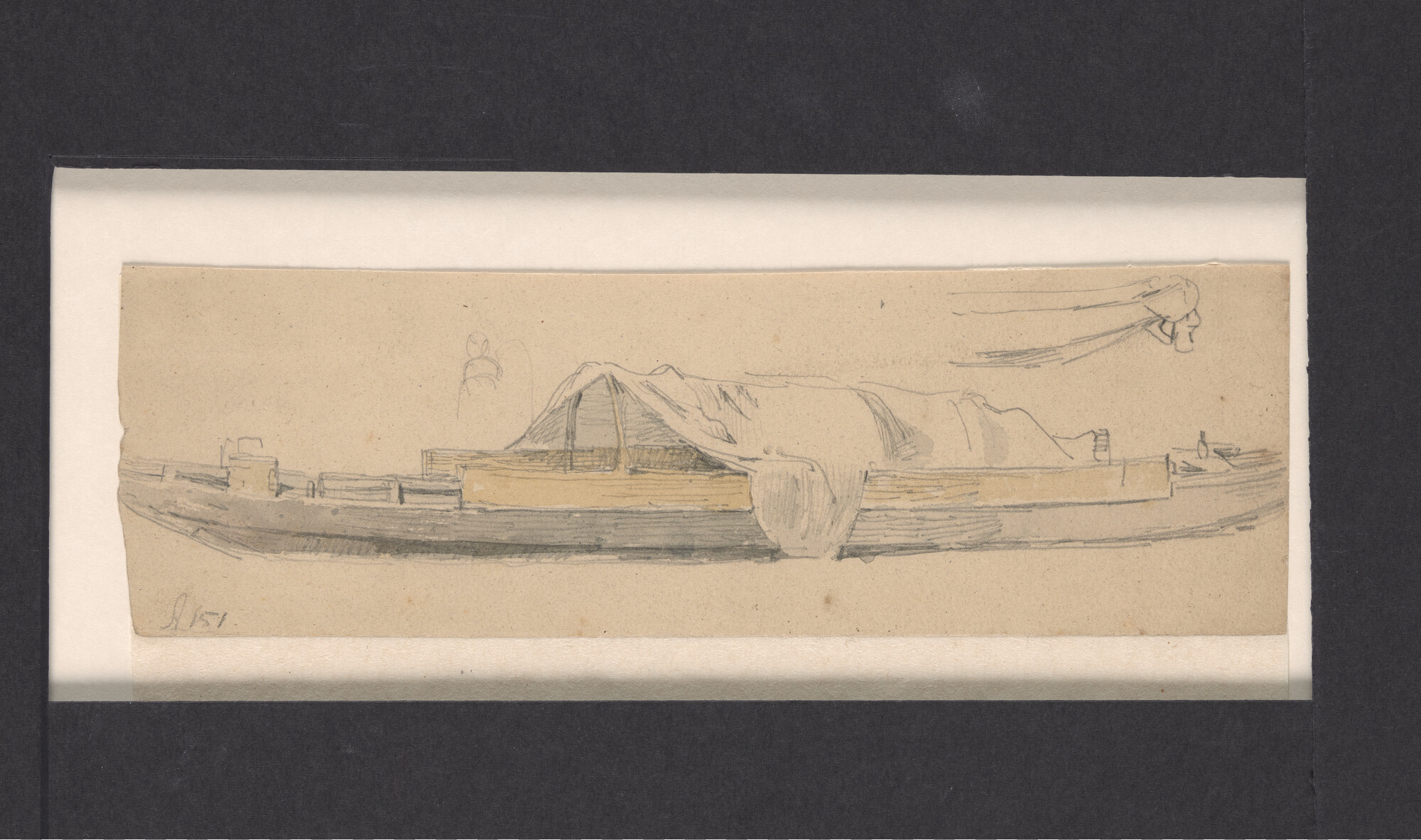A.0151(156); Een pont; tekening