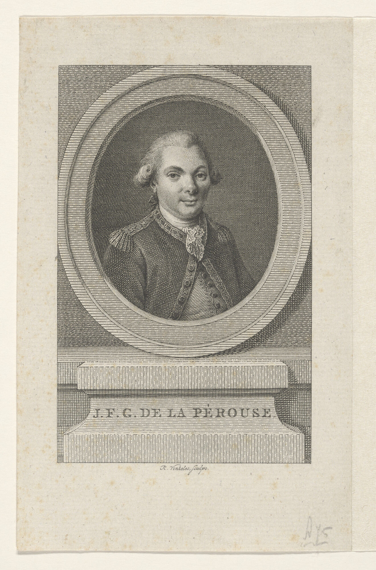 A.0075(156); Portret van Jean F.G. de la Pérouse; prent