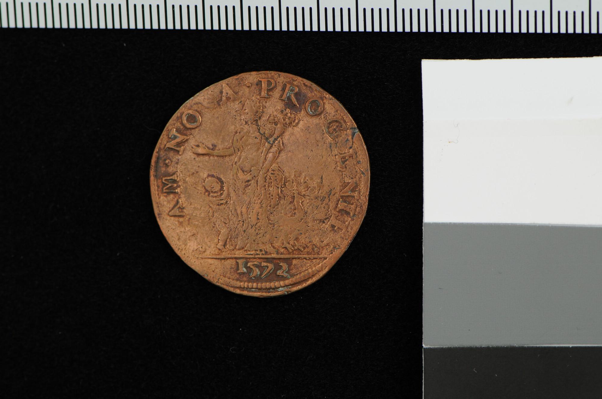 A.0058(02); Rekenpenning op de overwinning op de Turken in de slag bij Lepanto, 1572; jeton