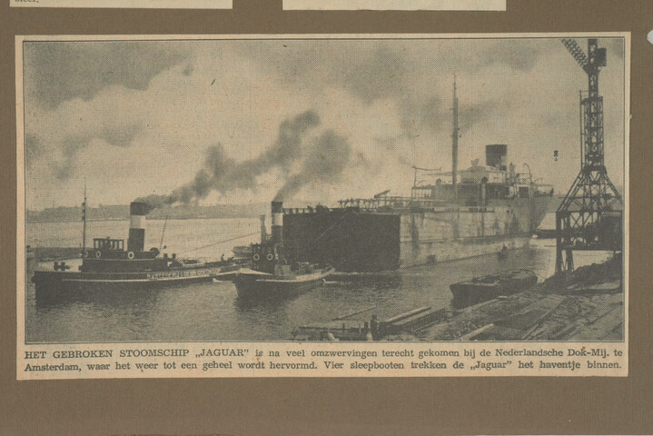 2001.1755; Omslag met vele foto's en knipsels van meest bergingsactiviteiten door Reederij v/h Gebroeders Goedkoop te Amsterdam in de periode 1929 / 1949; omslag