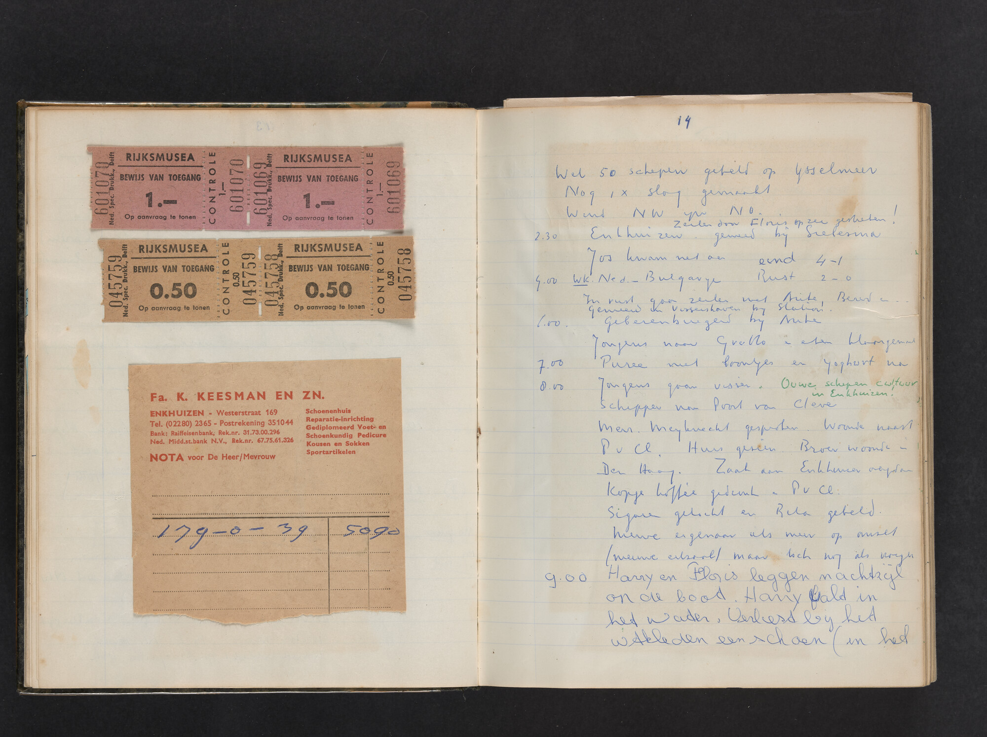 2017.0802; Logboek c.q. fotoalbum van reizen met zeeschouw Grutto (II) in Nederland, Duitsland en Denemarken, 1973-1974; logboek