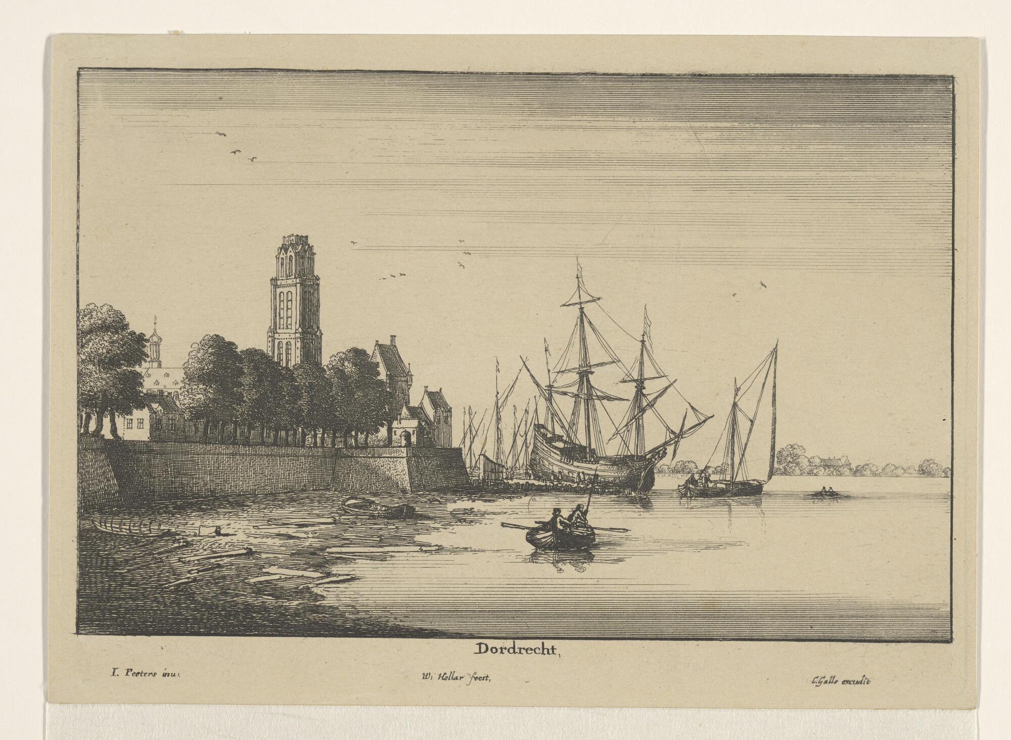 A.0149(0591); Gezicht op Dordrecht; prent
