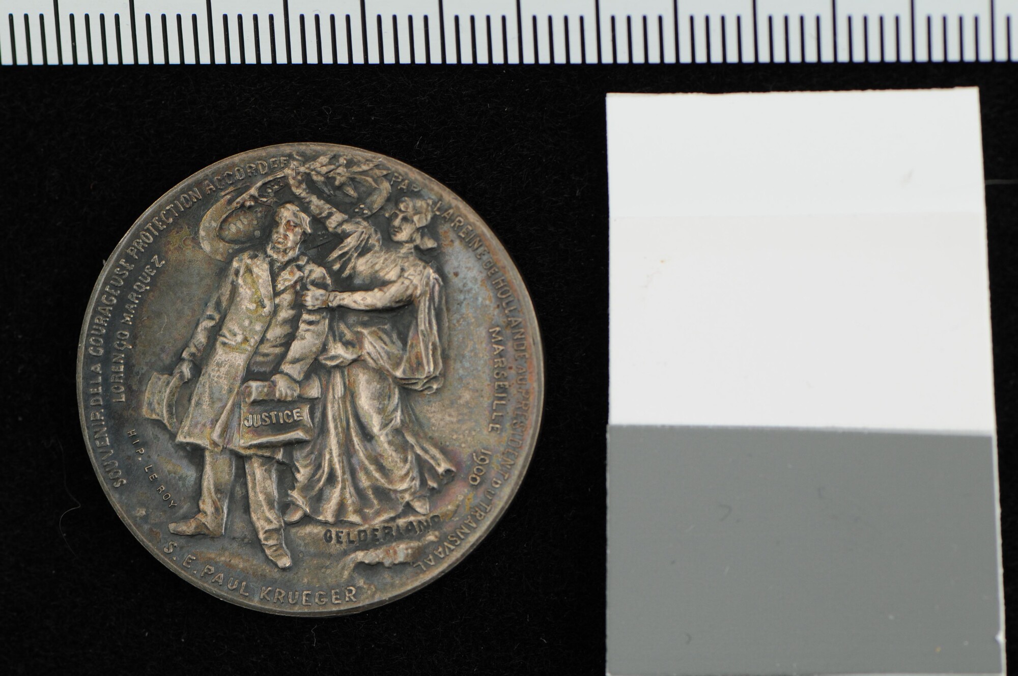 A.0041(21); Penning op de reis van president Paul Kruger van Zuid-Afrika naar Europa, 1900; penning