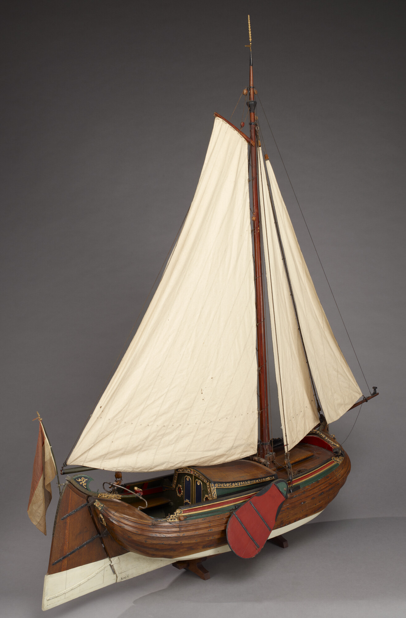 A.0149(0005); Model van een Dordtse boeier; scheepsmodel