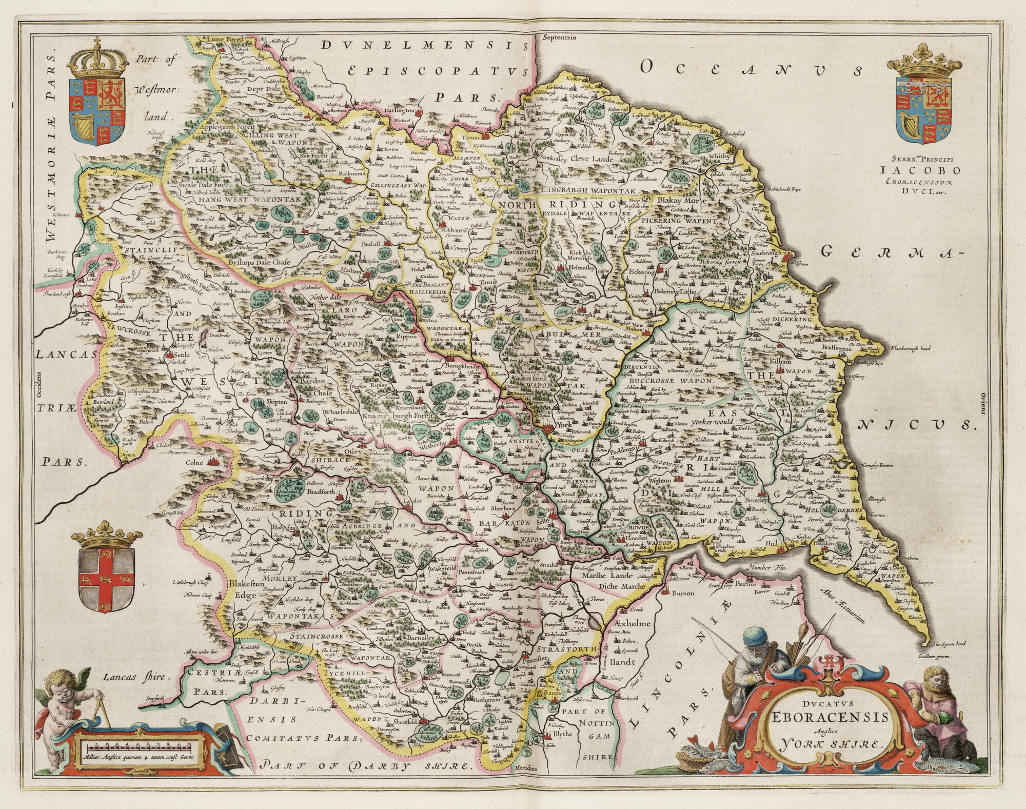 S.1034(04) [kaart 051]; Kaart van Yorkshire; landkaart