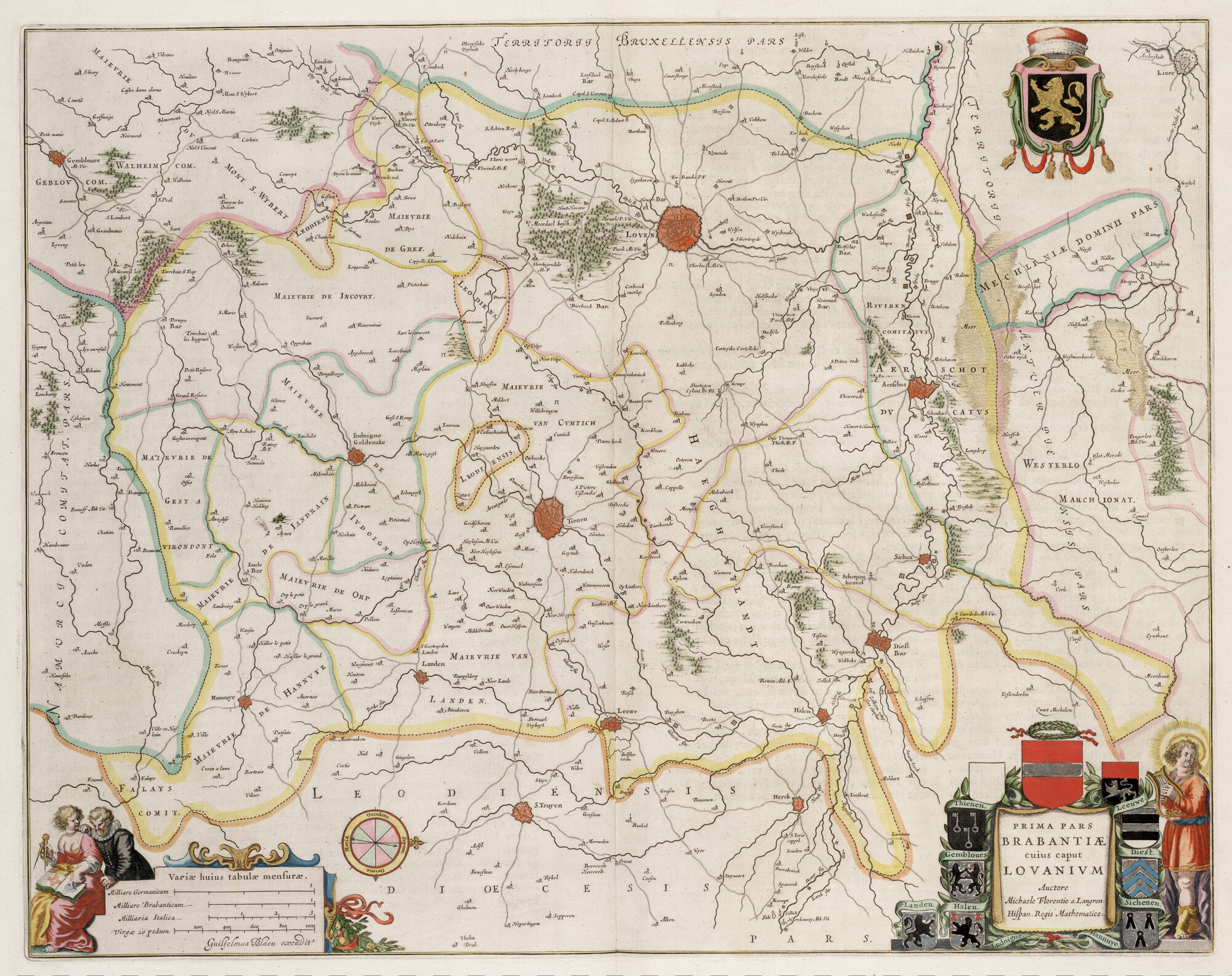 S.1034(03) [kaart 004]; Kaart van Brabant-Leuven; landkaart