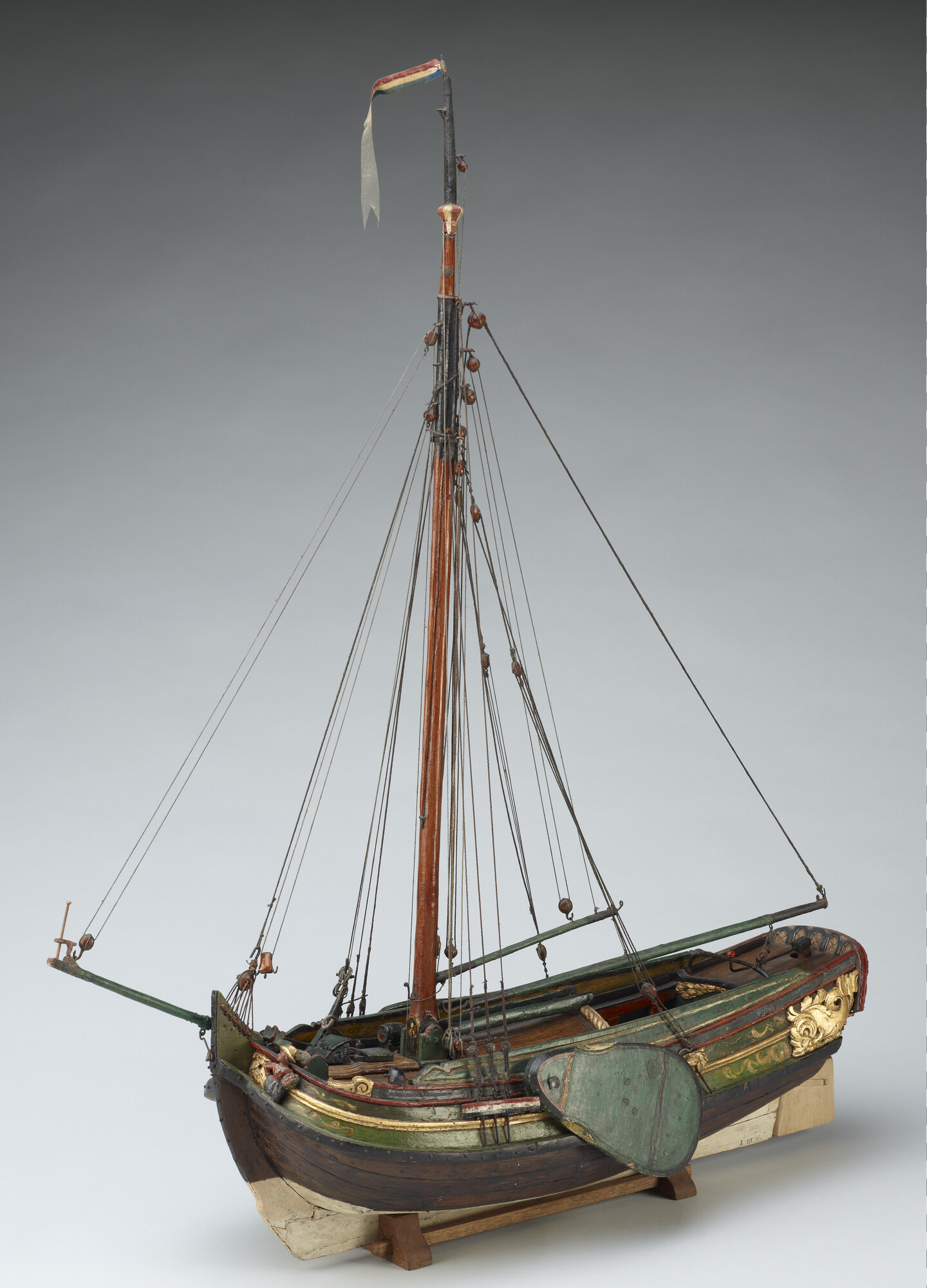 A.0115(11); Model van het hekjacht De Vrouw Jacomina; scheepsmodel