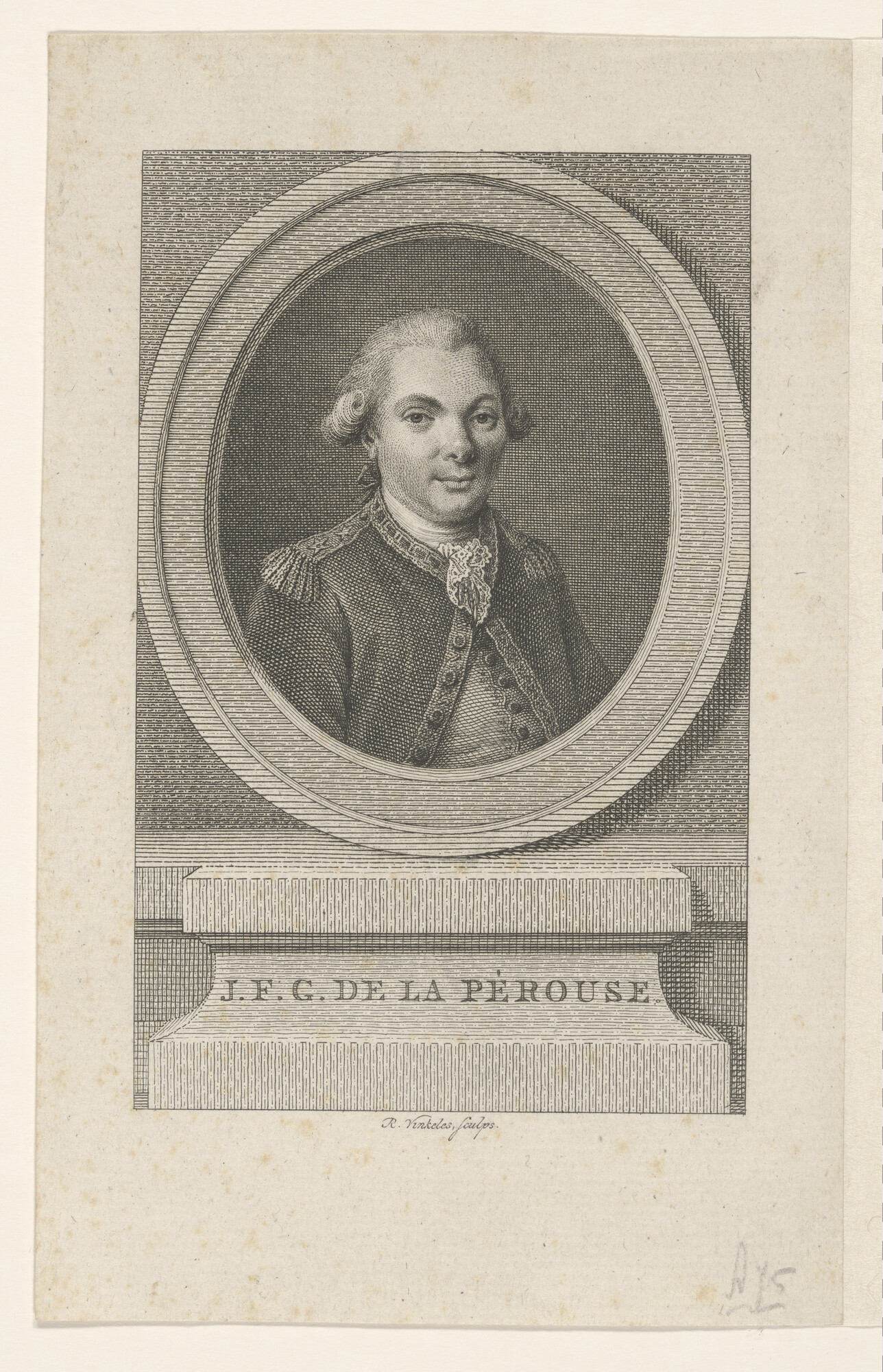 A.0075(156); Portret van Jean F.G. de la Pérouse; prent