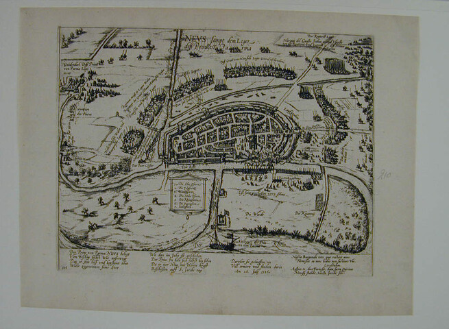 A.0145(027)272; Neuss door Parma belegerd, 26 juli 1586; prent
