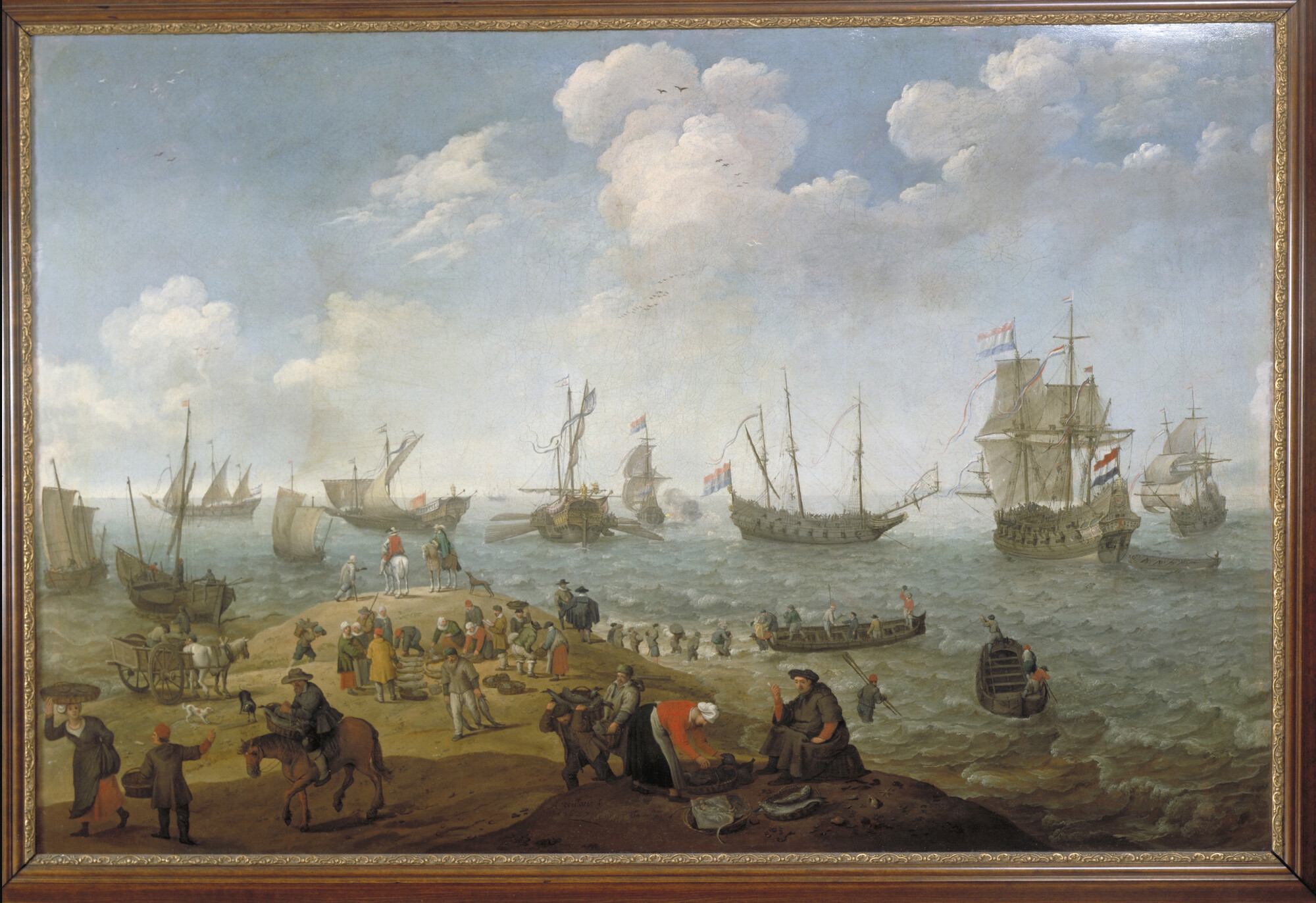 S.4165; Schepen op een Hollandse rede; schilderij