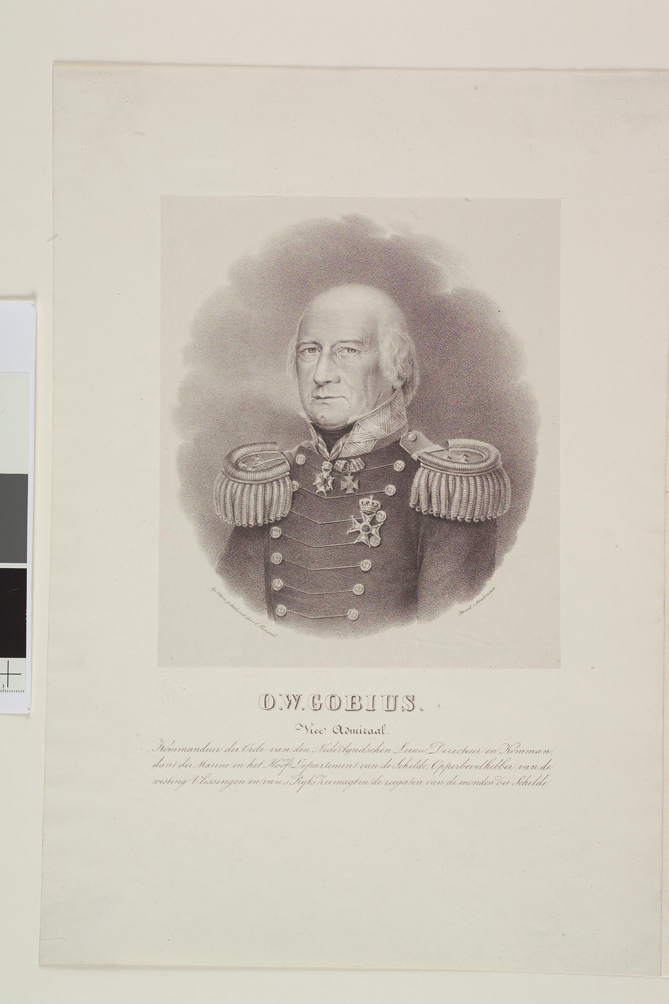 A.2261(01); Portret van Vice-Admiraal O.W. Gobius, 1759 - 1843; prent