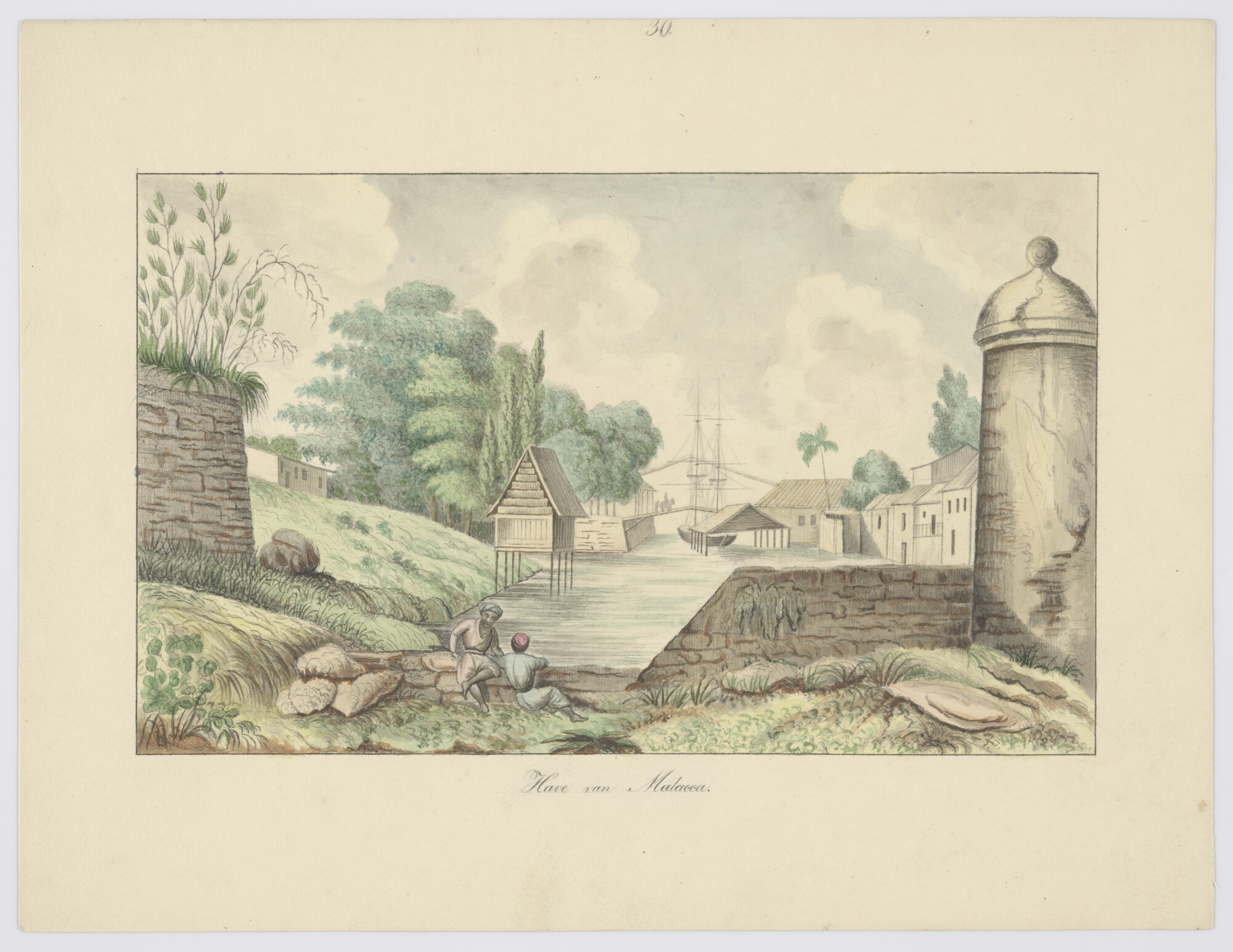 A.3540(02)30; Haven van Malacca; tekening