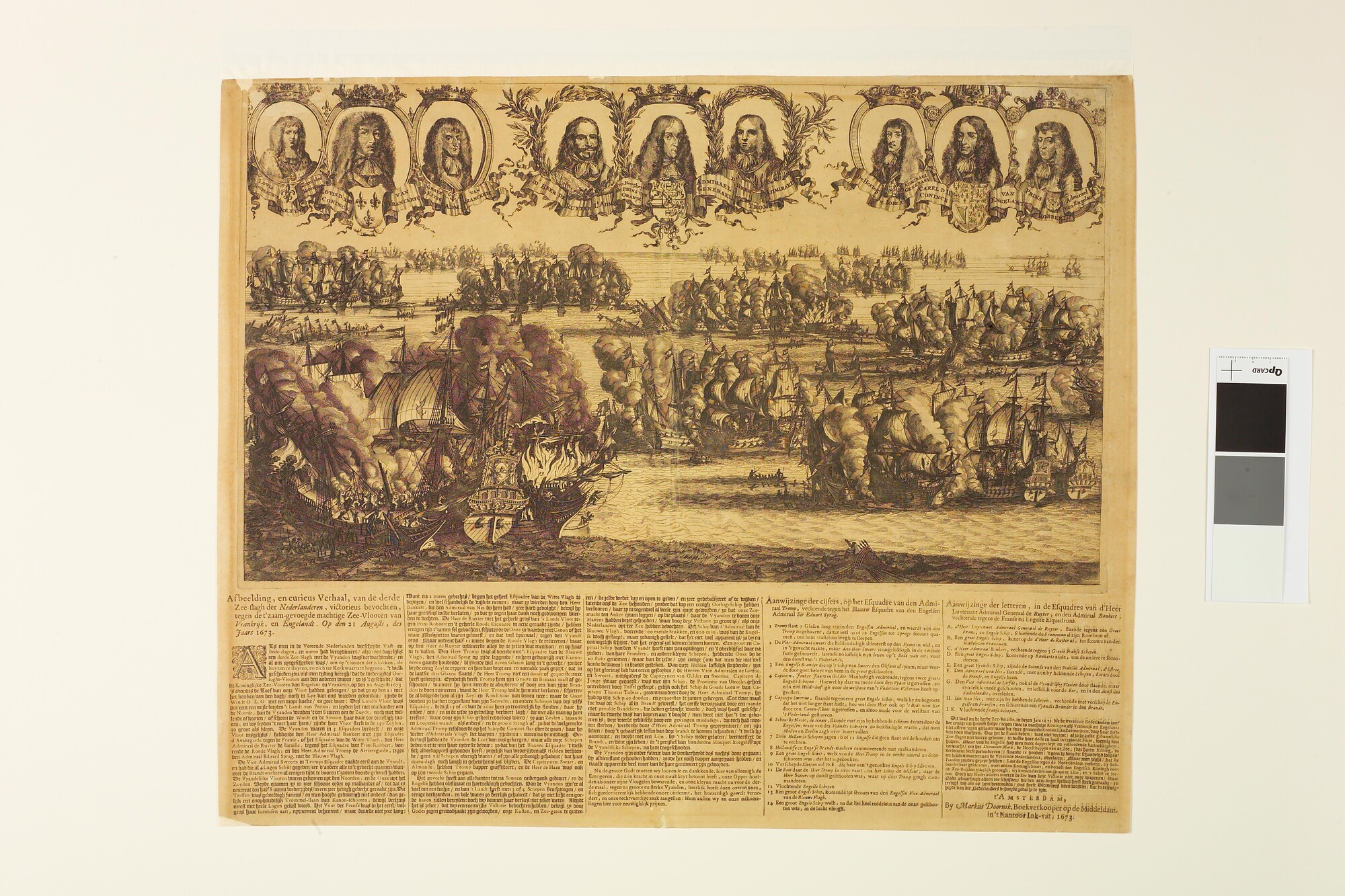 A.1082(02)c; Afbeelding en curieus verhaal van de derde Zeeslag der Nederlanderen; prent