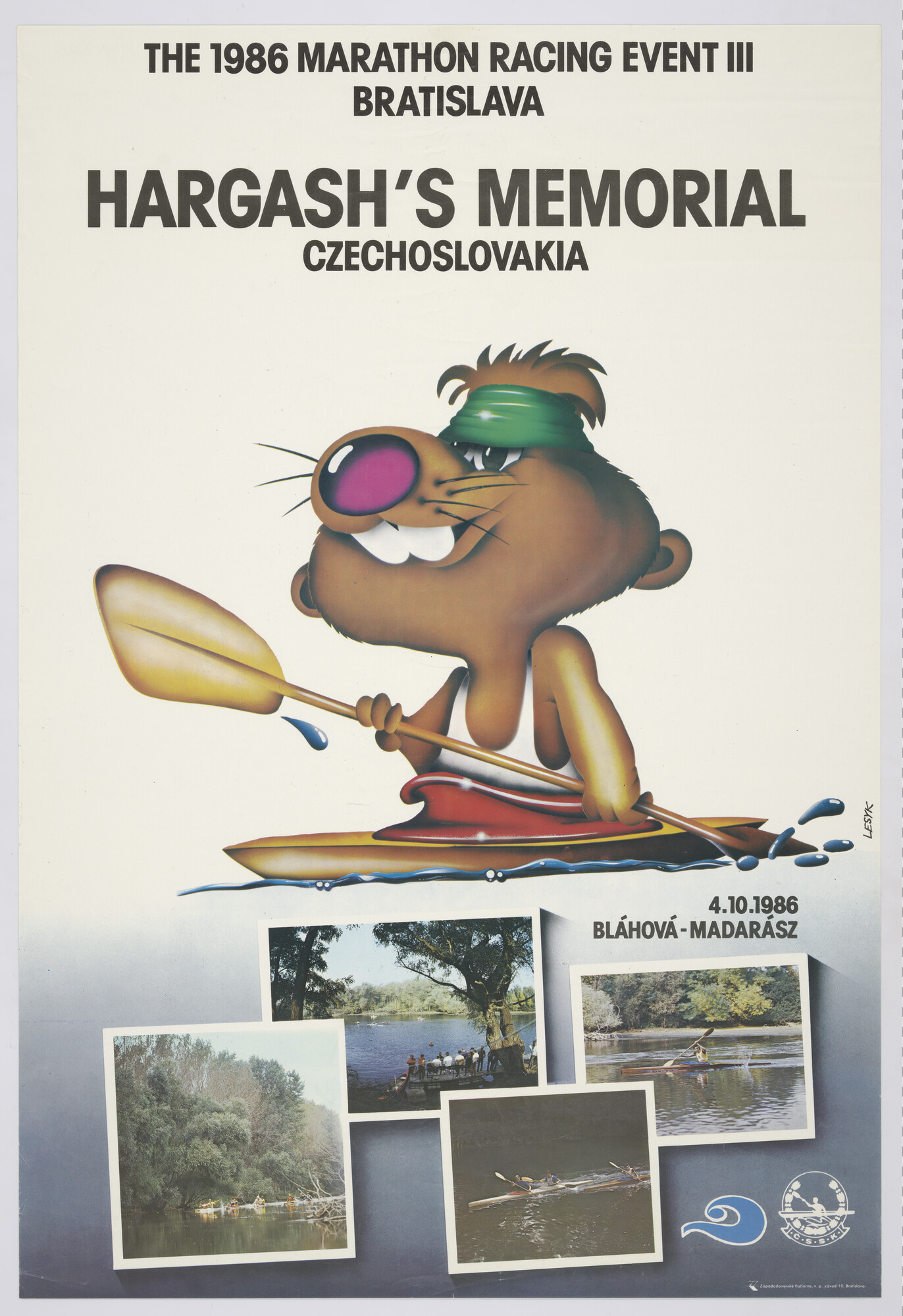 1990.0023; Affiche over kano-marathon te Bratislava; affiche